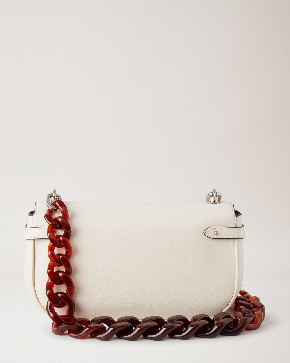 East West Amberley Eggshell High Shine Leather Amberley Mulberry