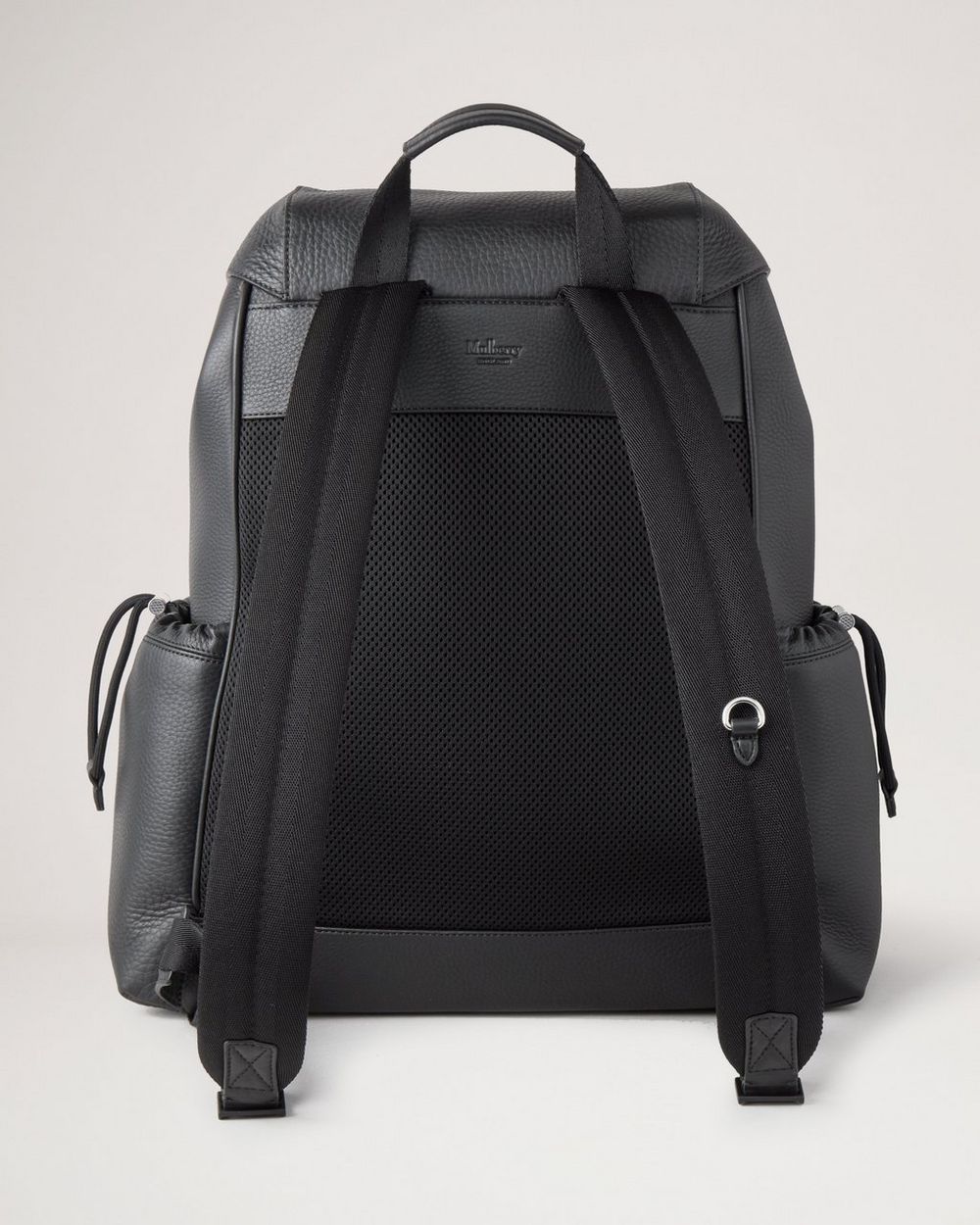 Utility Postman's Buckle Backpack | Black Heavy Grain | Women | Mulberry