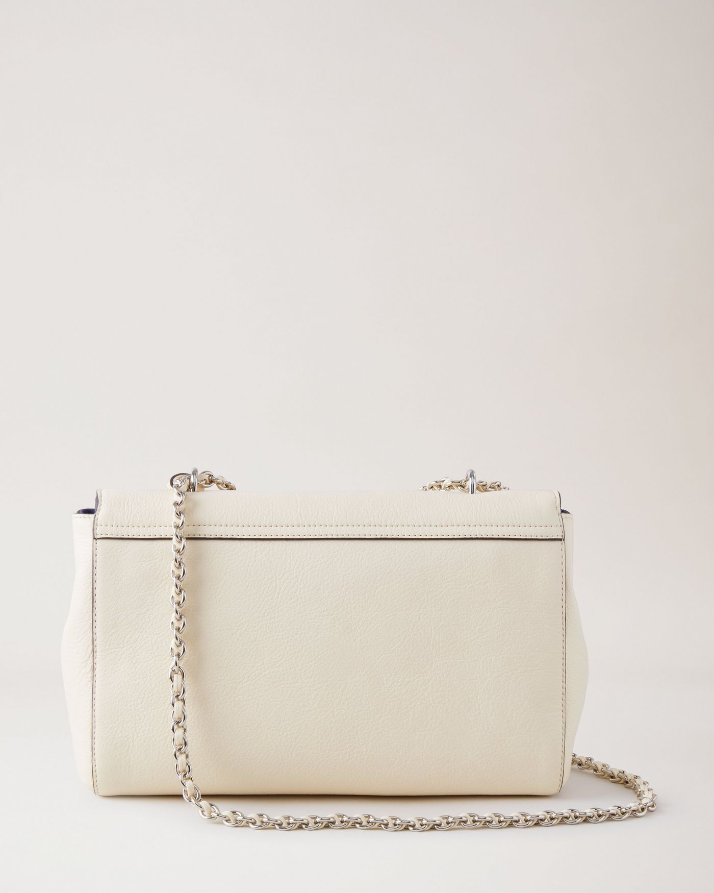 Medium Lily | Eggshell High Shine Leather | Sustainable Icons | Mulberry
