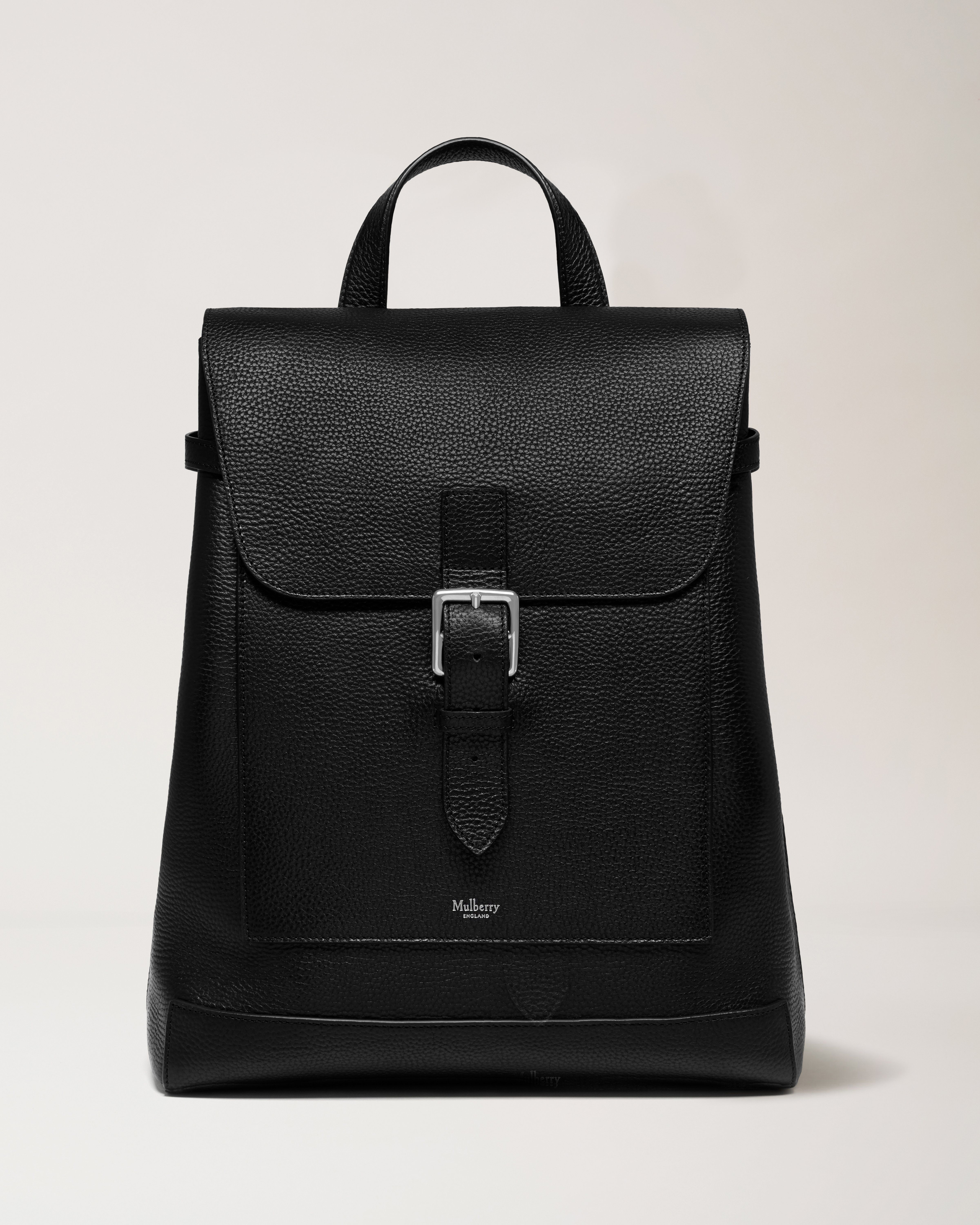 Chiltern Backpack Black Small Classic Grain Women Mulberry