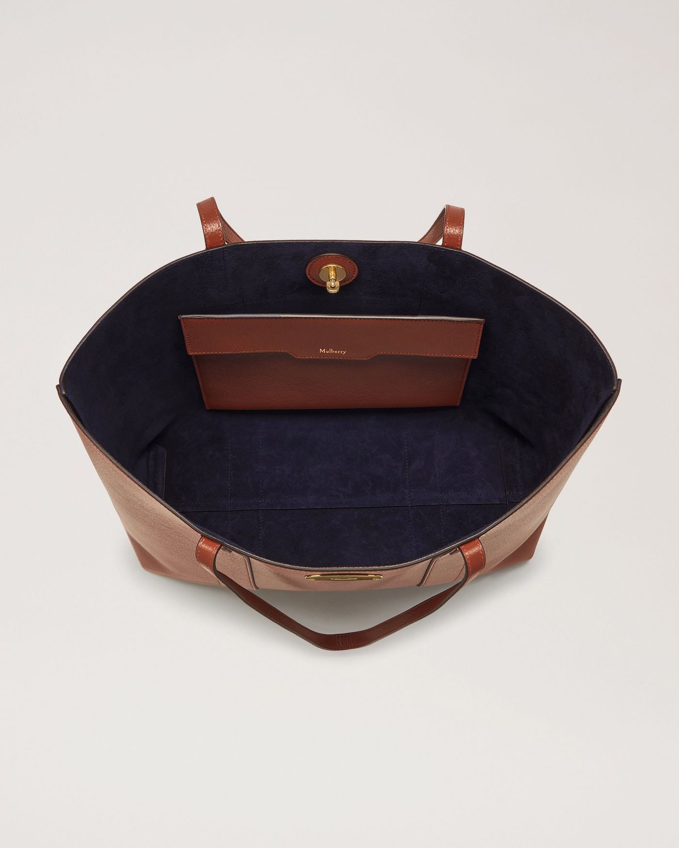 Bayswater Tote Maple & Navy Small Classic Grain