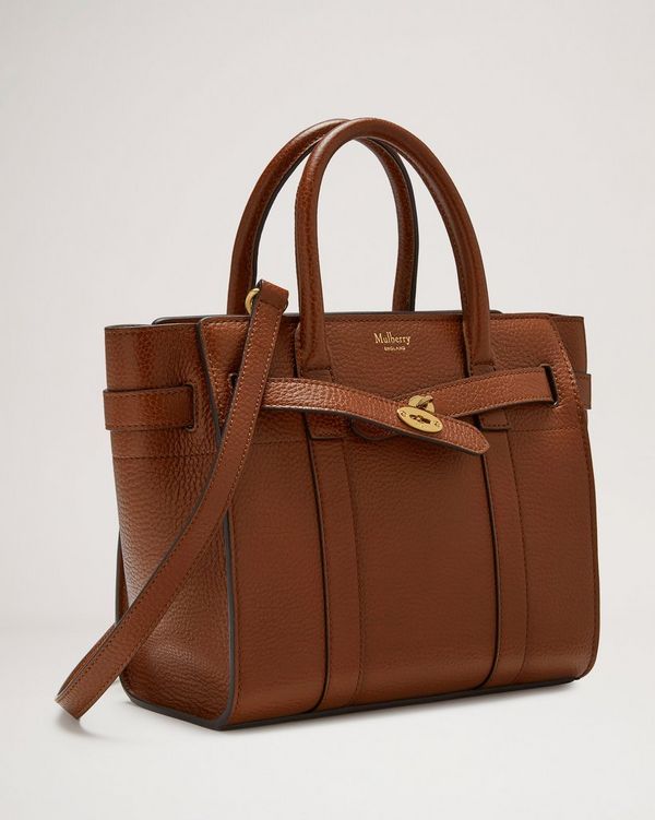 Mini Zipped Bayswater, Oak Small Classic Grain, Women