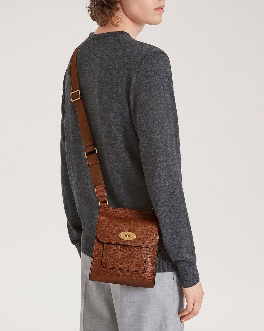 Antony small grained leather messenger bag