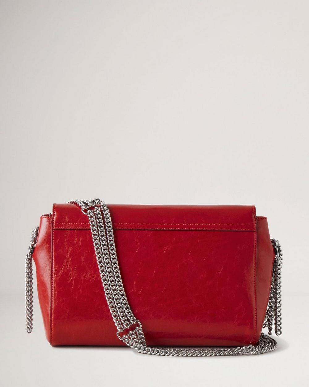 Medium Triple Chain Lily | Lancaster Red Glossy NVT | Lily | Mulberry