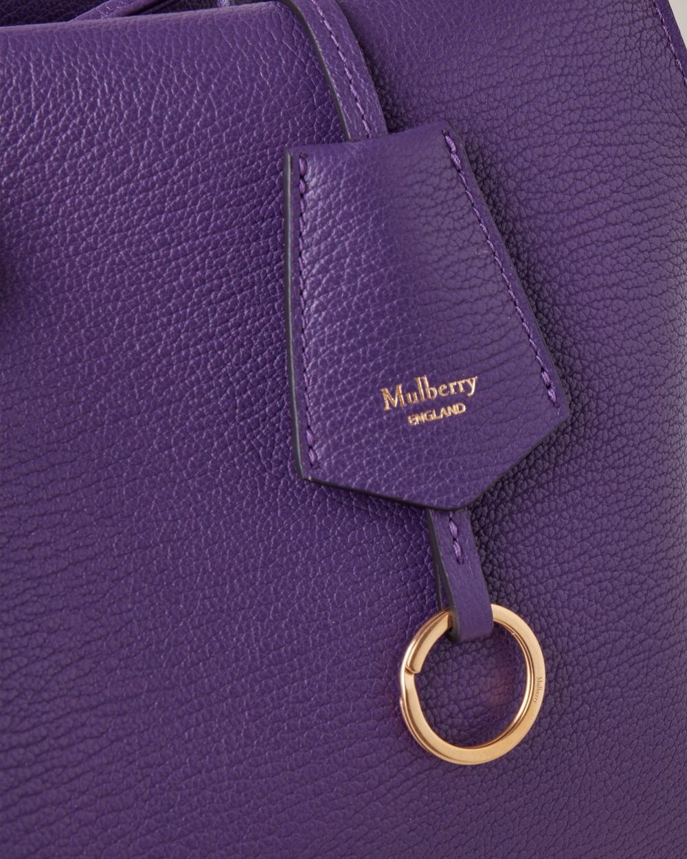 Iris | Amethyst High Shine Goat Print Leather | Sustainable Icons ...