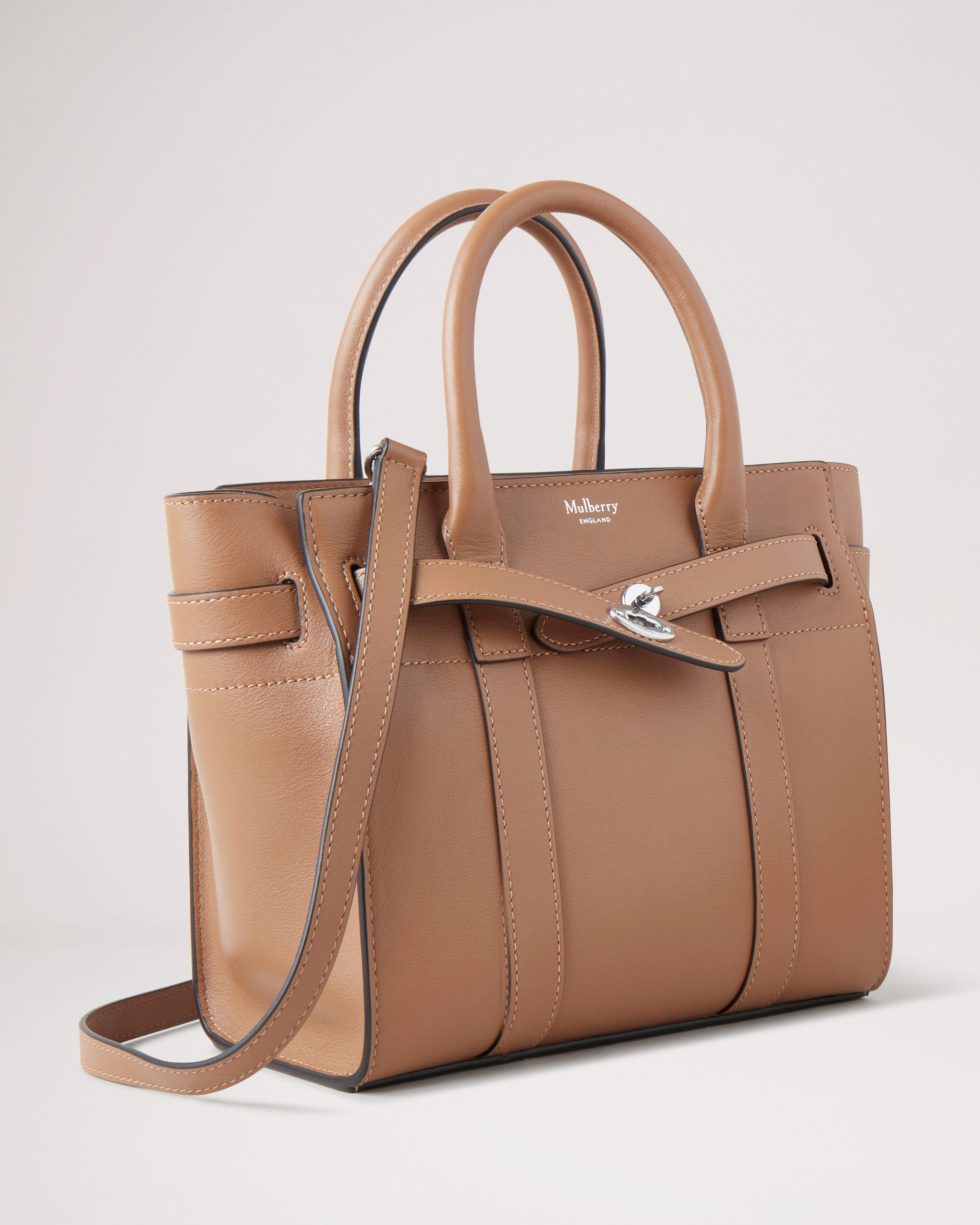 Mini Zipped Bayswater Teak Silky Calf Women Mulberry