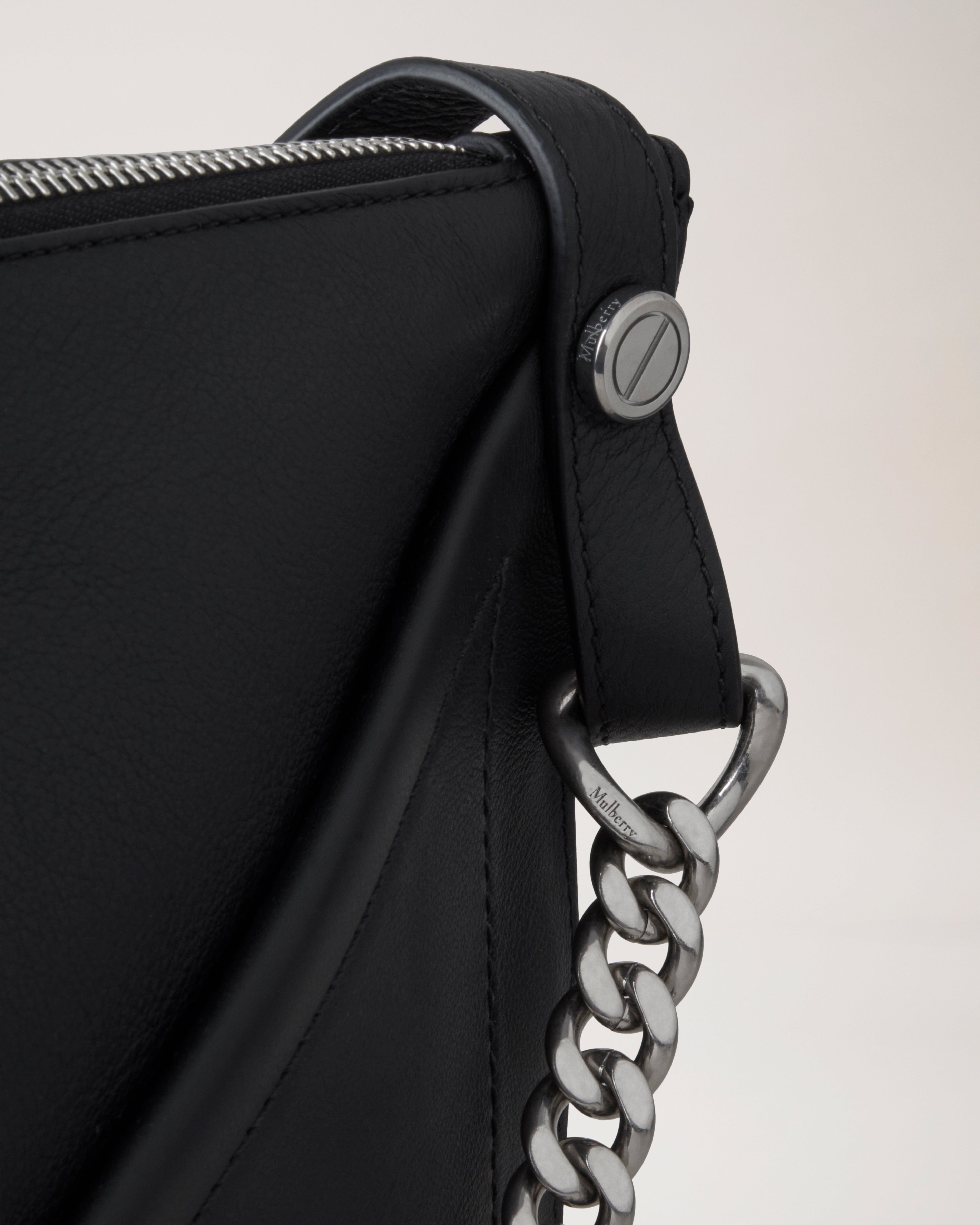 Large M Zipped | Black Matte Smooth Calf | Sustainable Icons | Mulberry