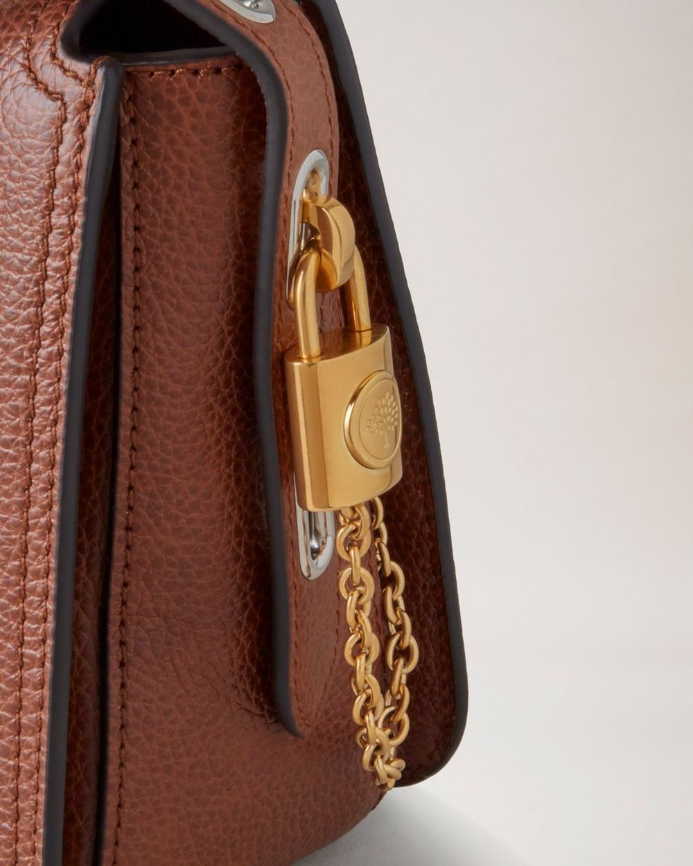 Mulberry Genuine Leather Fold Over Handbag 