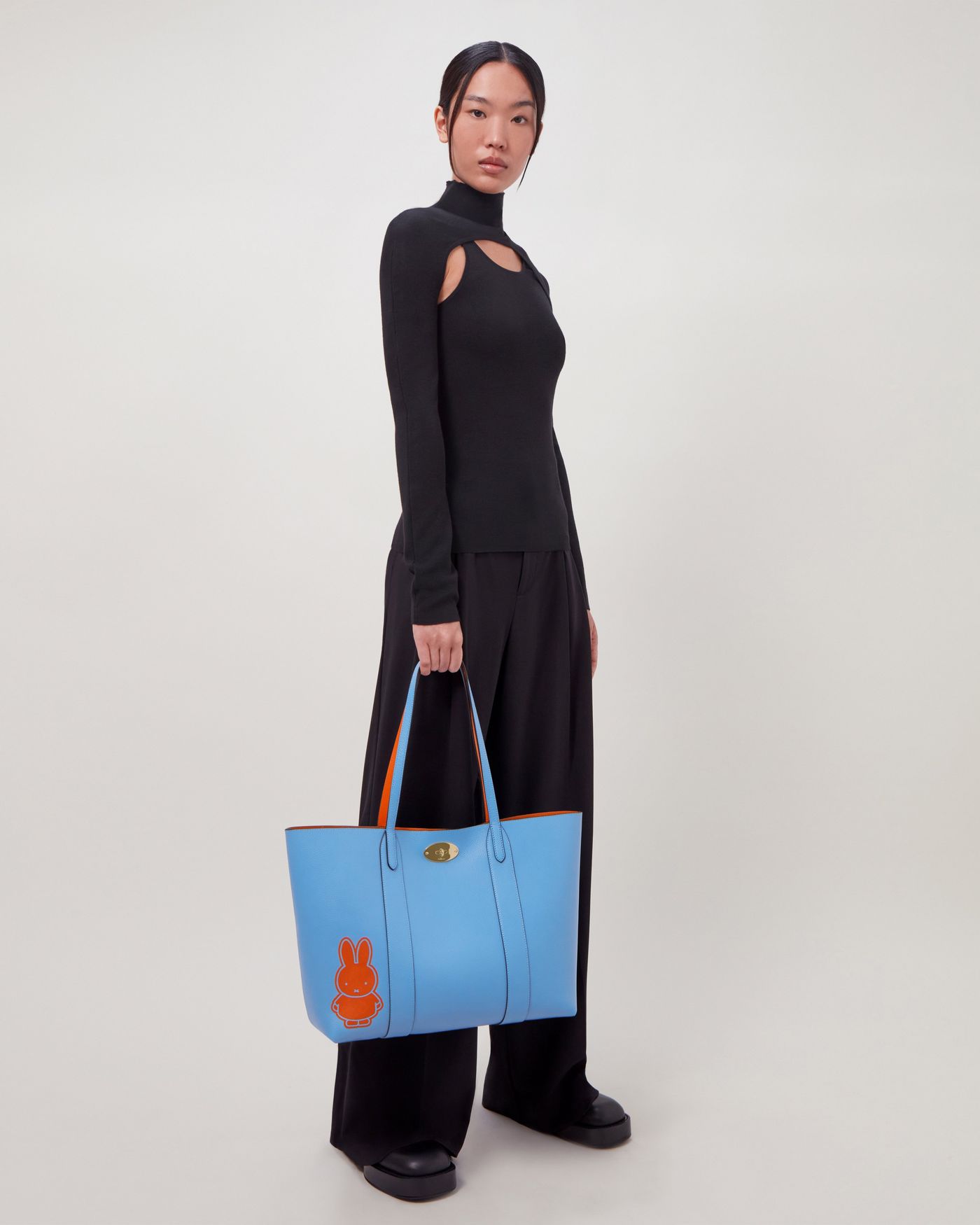 Mulberry x Miffy - Bayswater Tote | Cornflower Blue Small Classic Grain ...