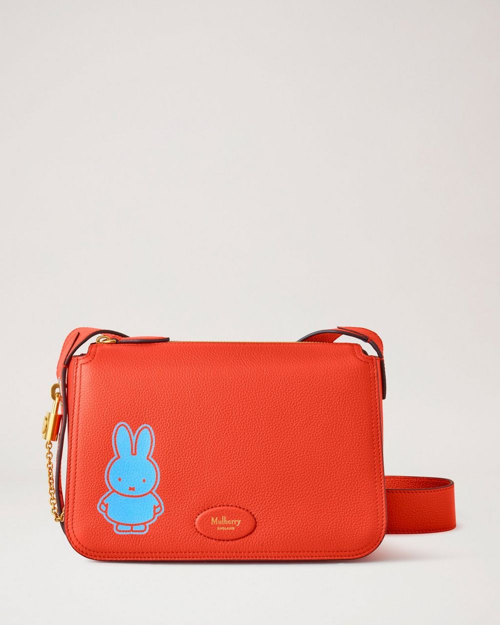 Mulberry x Miffy - Billie | Coral Orange Small Classic Grain | Women ...
