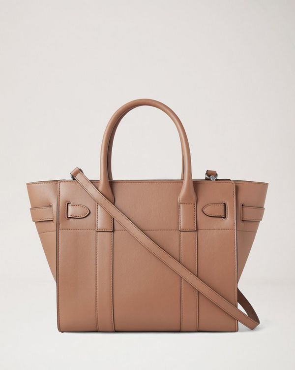 Small Zipped Bayswater | Sable Micro Classic Grain | Women | Mulberry
