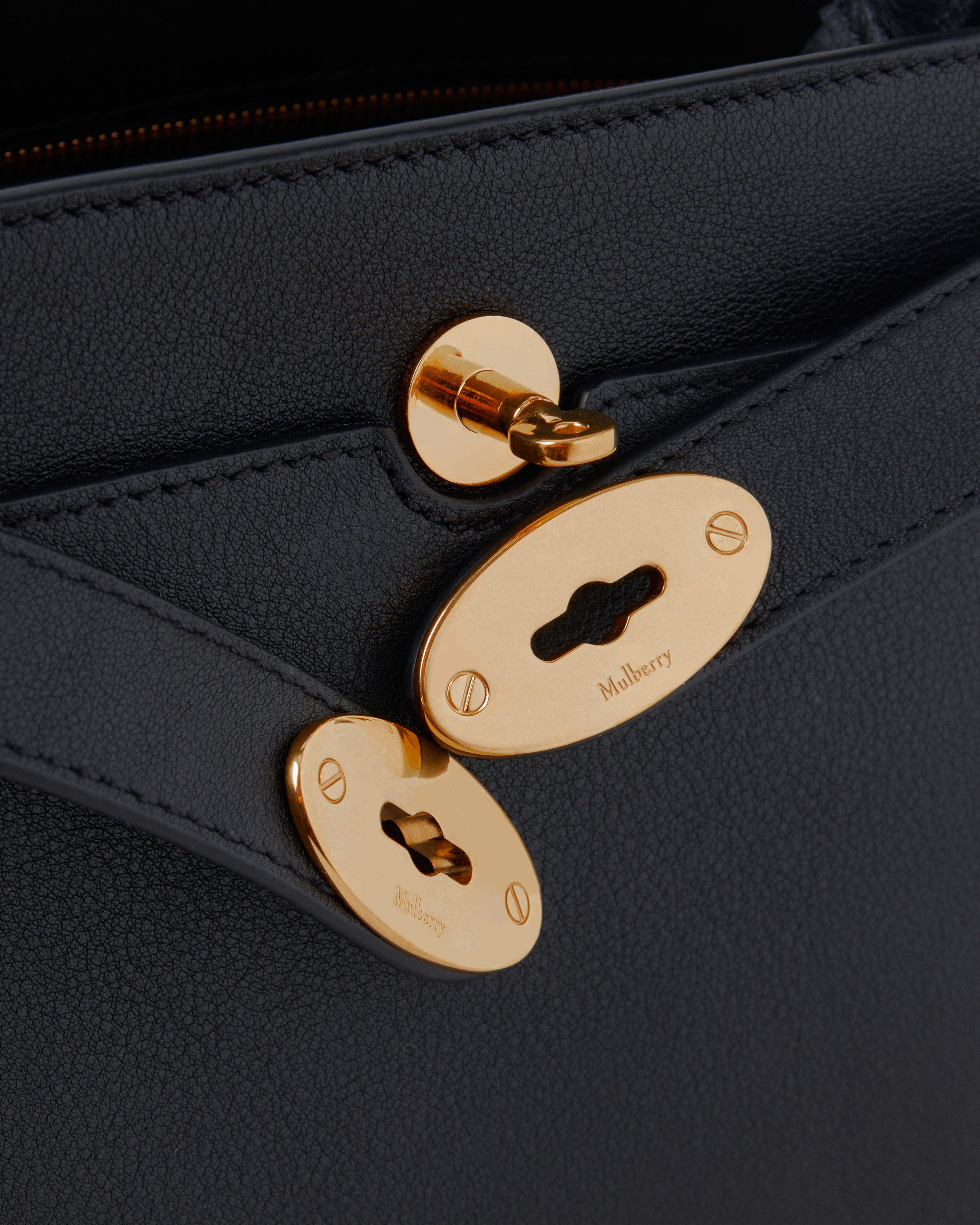 Small Islington | Black Silky Calf | Women | Mulberry