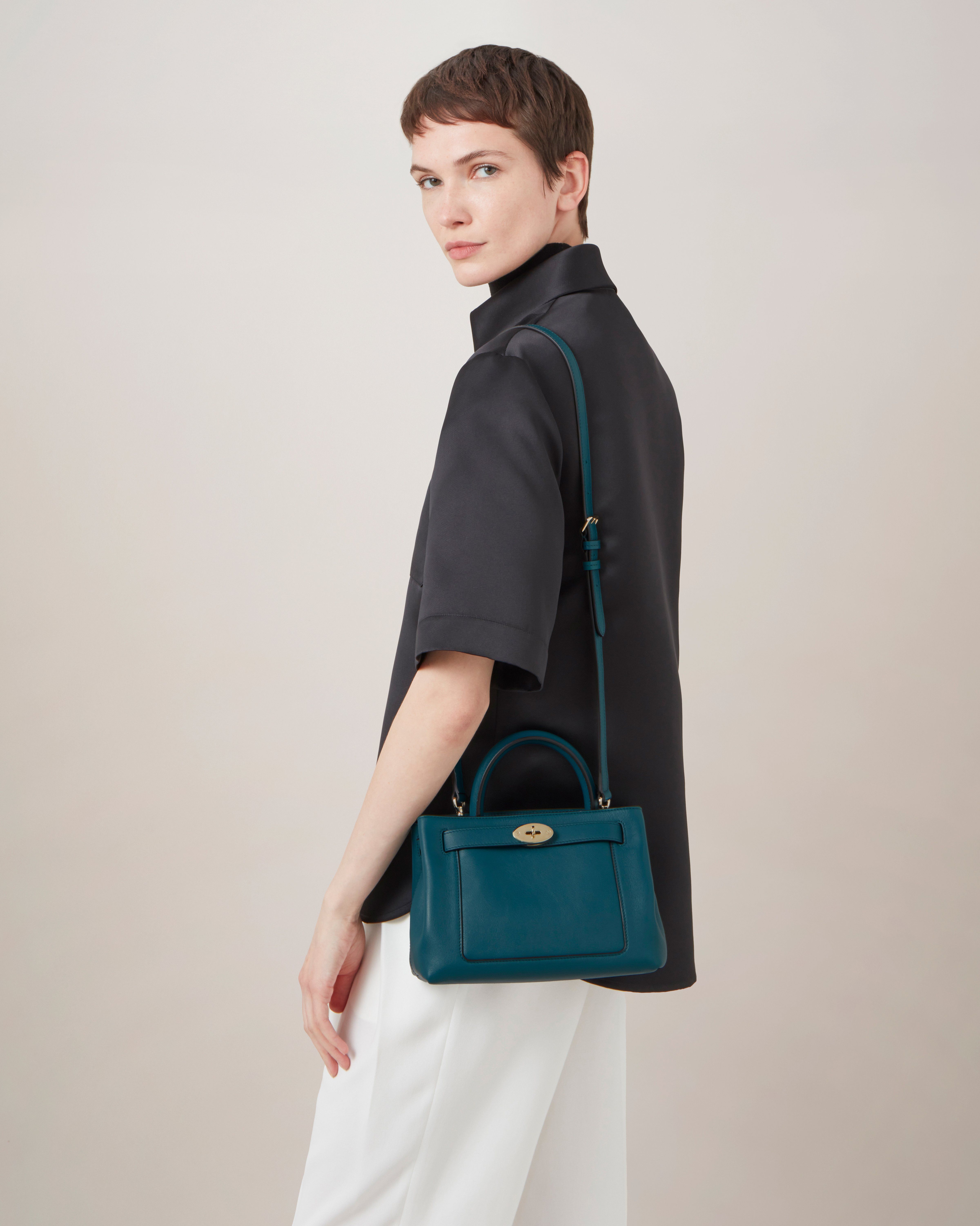 Mulberry | スモール イズリントン | チタニウムブルー シルキー