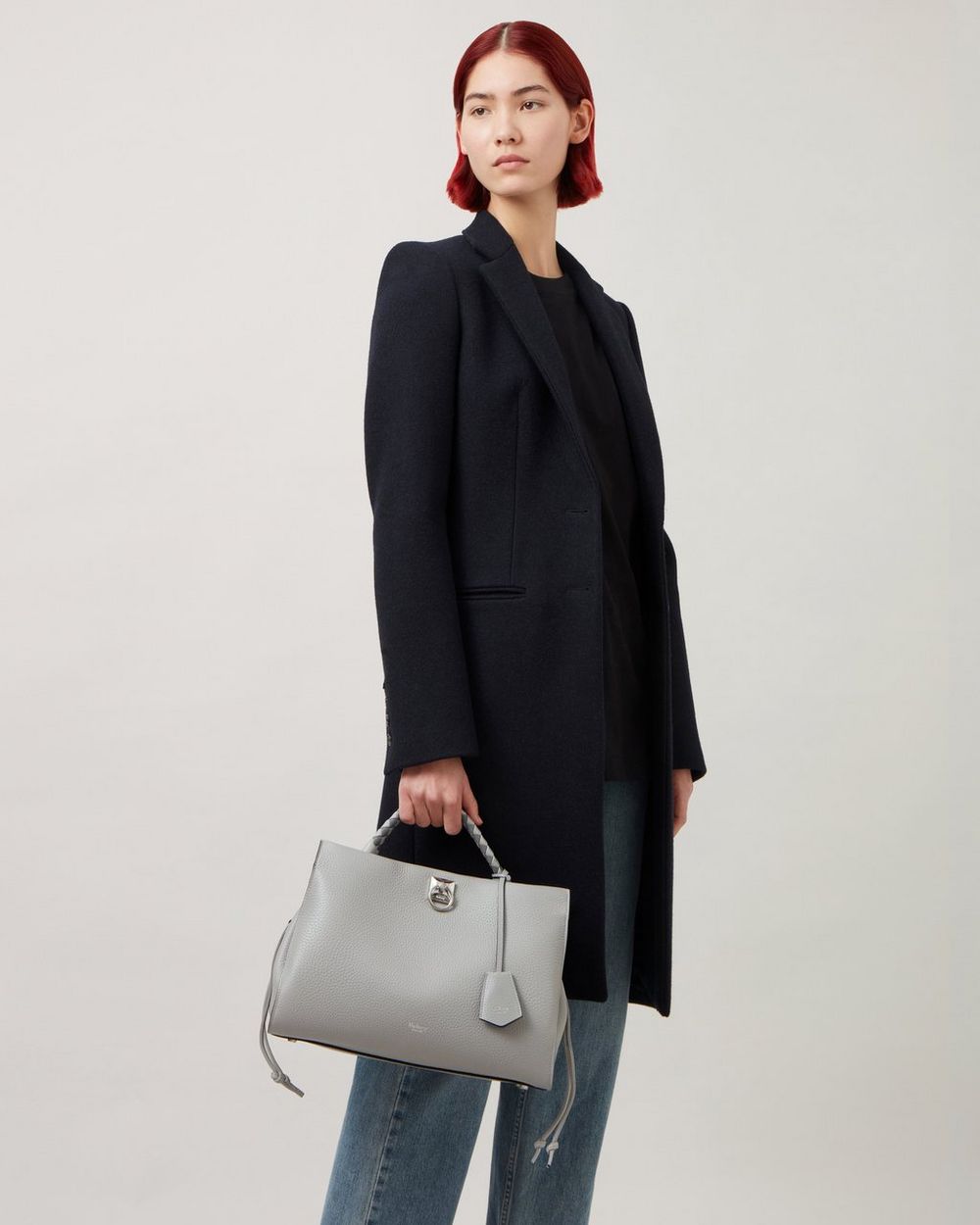 Iris Pale Grey Heavy Grain Women Mulberry