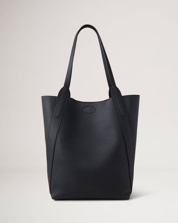 North South Bayswater Tote | Black Heavy Grain | Women | Mulberry