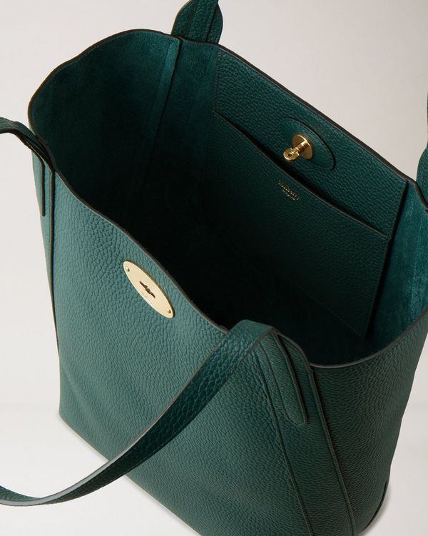 North South Bayswater Tote | Mulberry Green Heavy Grain | Women | Mulberry