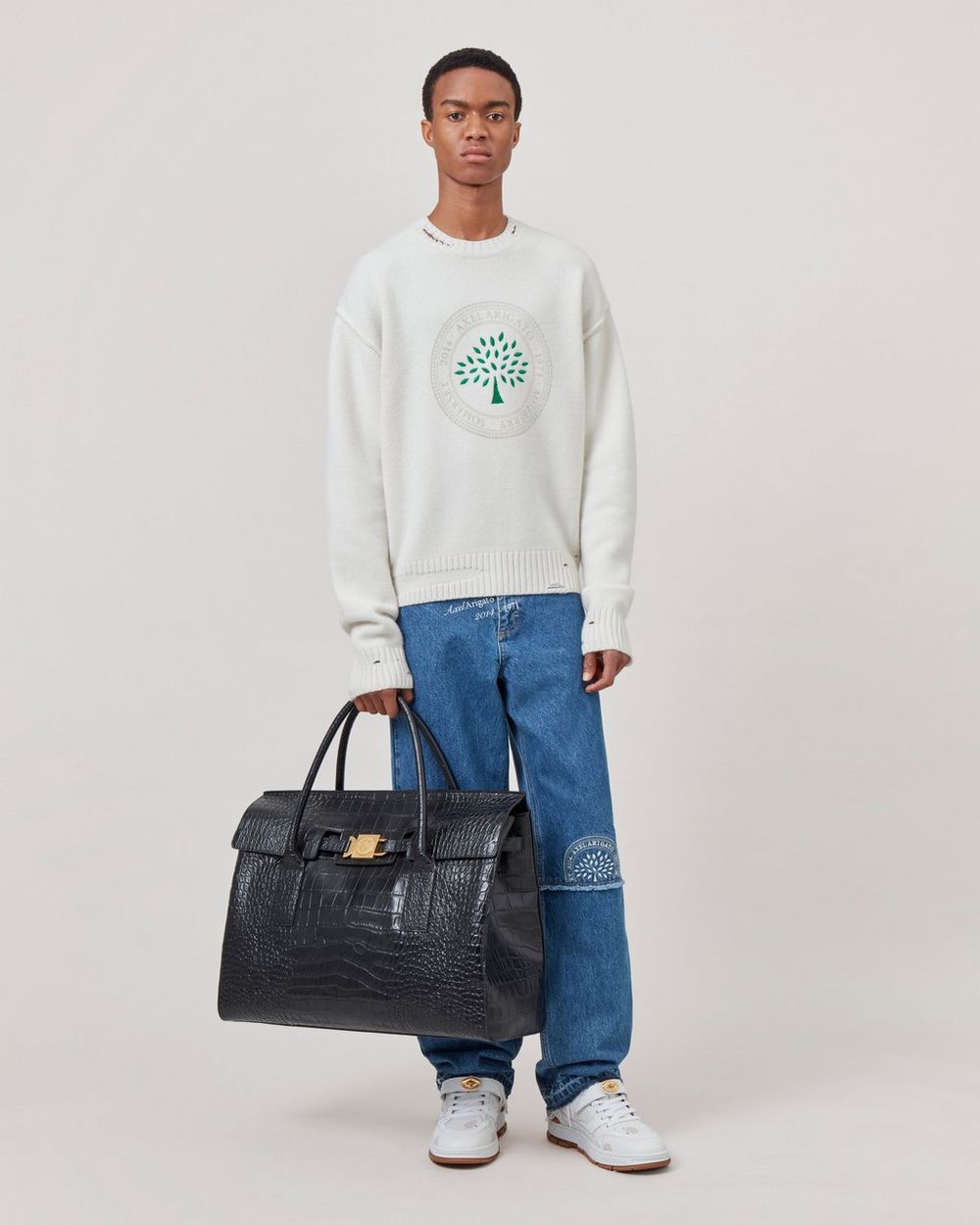 Axel Arigato for Mulberry トートバッグ | ブラック ラージ サテン