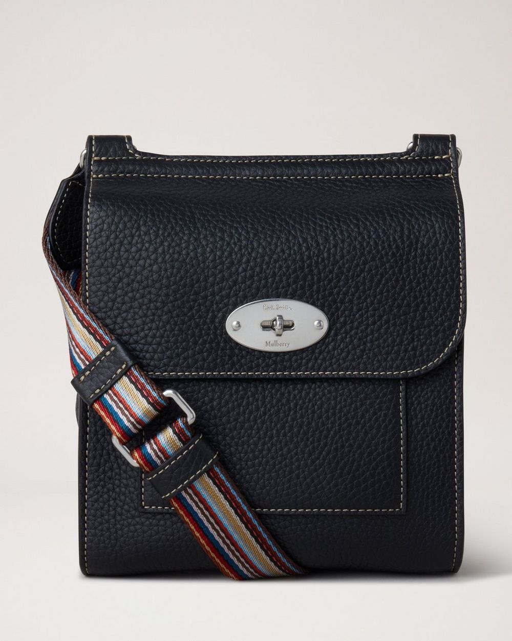 Mulberry Black Leather Antony Messenger Bag Mulberry