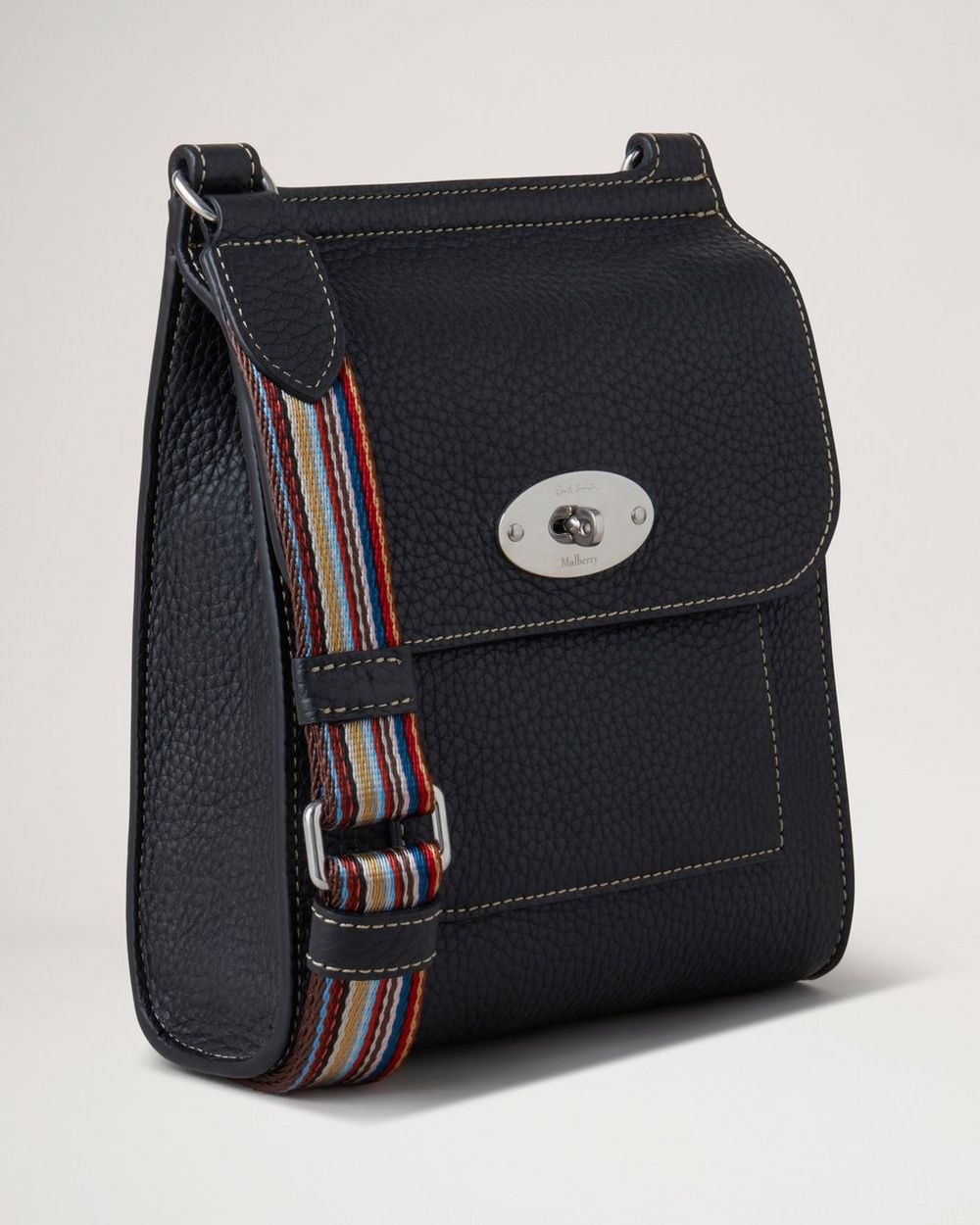 Paul Smith X Mulberry Mini Leather Anthony Cross-body Bag In Black