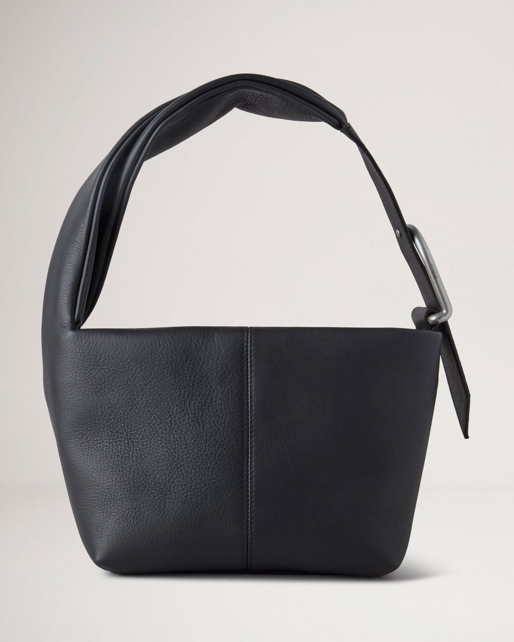 Small Hobo Bag Embossed Detail Elegant Zipper Chain