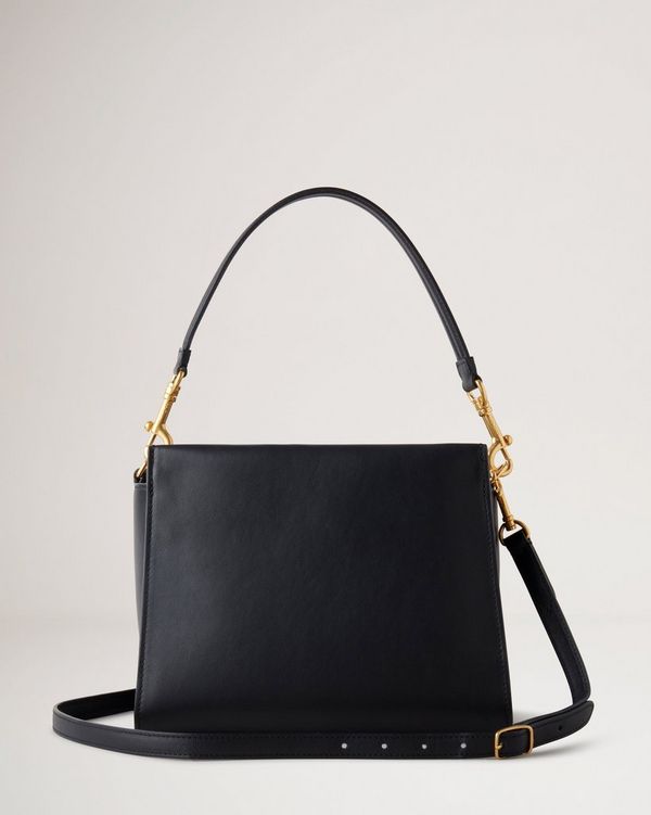 ショルダーバッグ・ポシェット MULBERRY IRIS SMALL SHOULDER BAG Mulberry | Small Iris | Black & Midnight Heavy Grain | Women