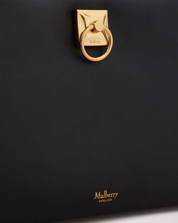 Mulberry | Small Shoulder Iris | Black Micro Classic Grain