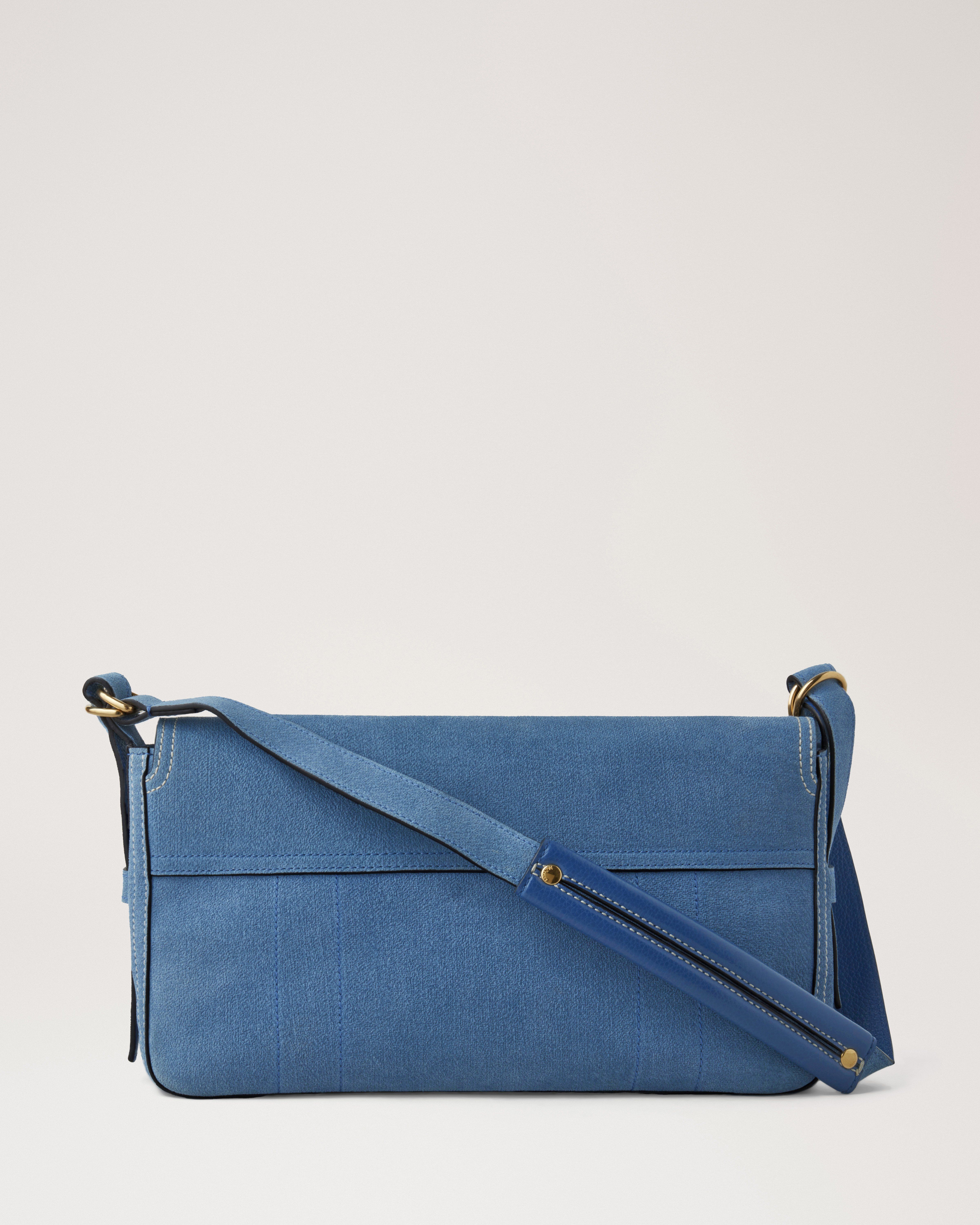 East West Bayswater Indigo Denim Suede Women Mulberry