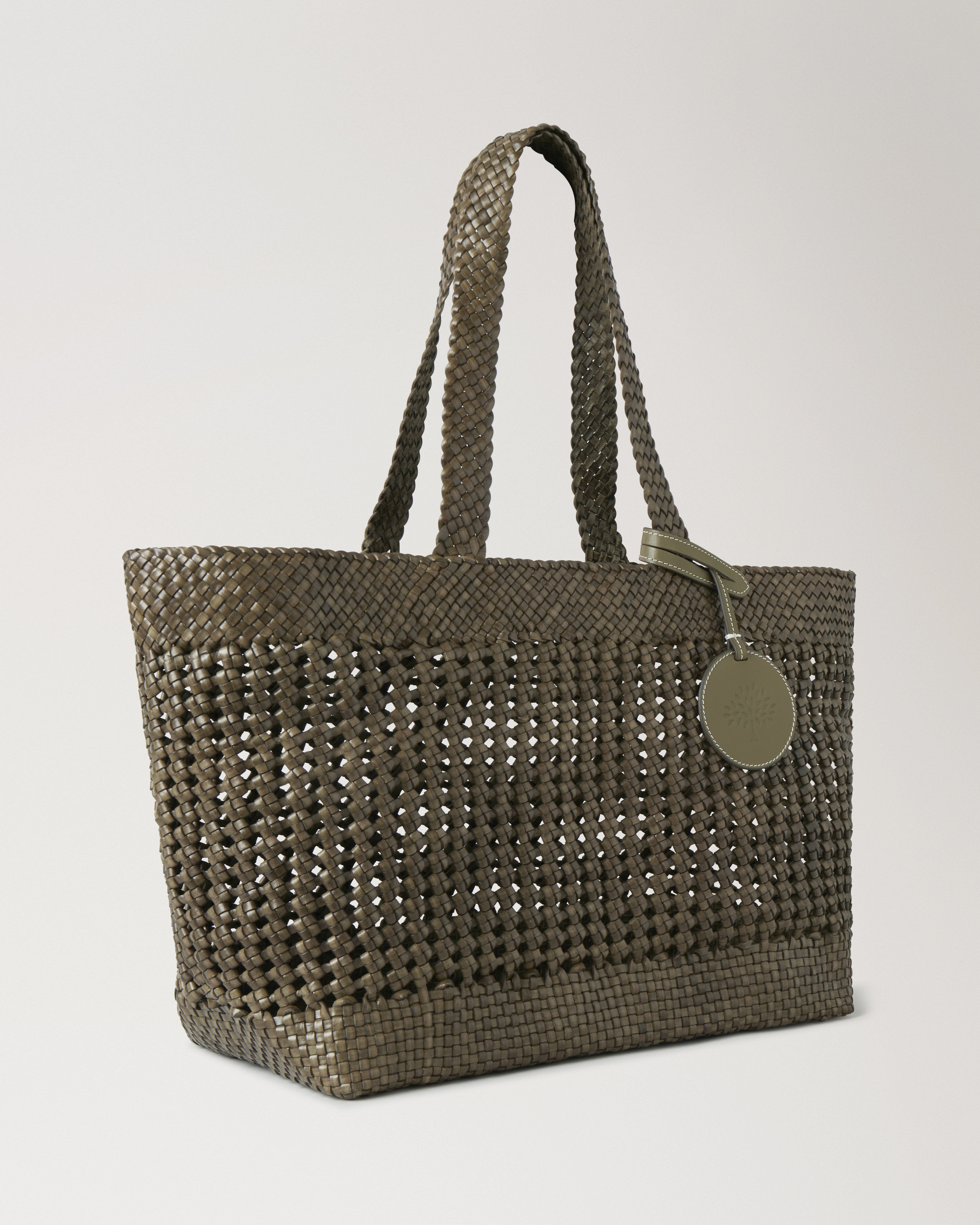 マルベリー　ブラウンレザートートバッグ マルベリー夏新作レザートートバッグ＆ピクニックバスケット