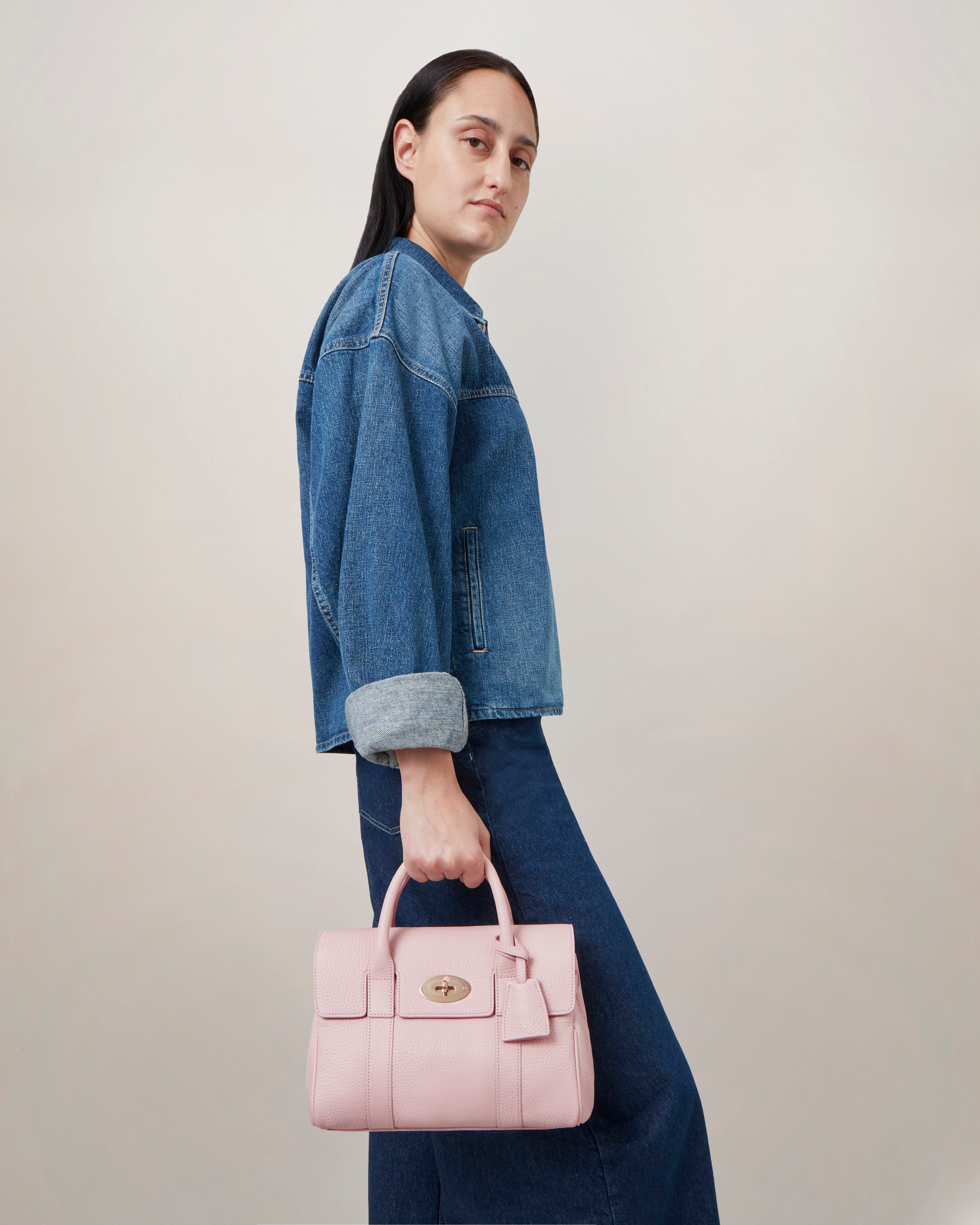 Bayswater Satchel | Powder Rose Heavy Grain | Women | Mulberry