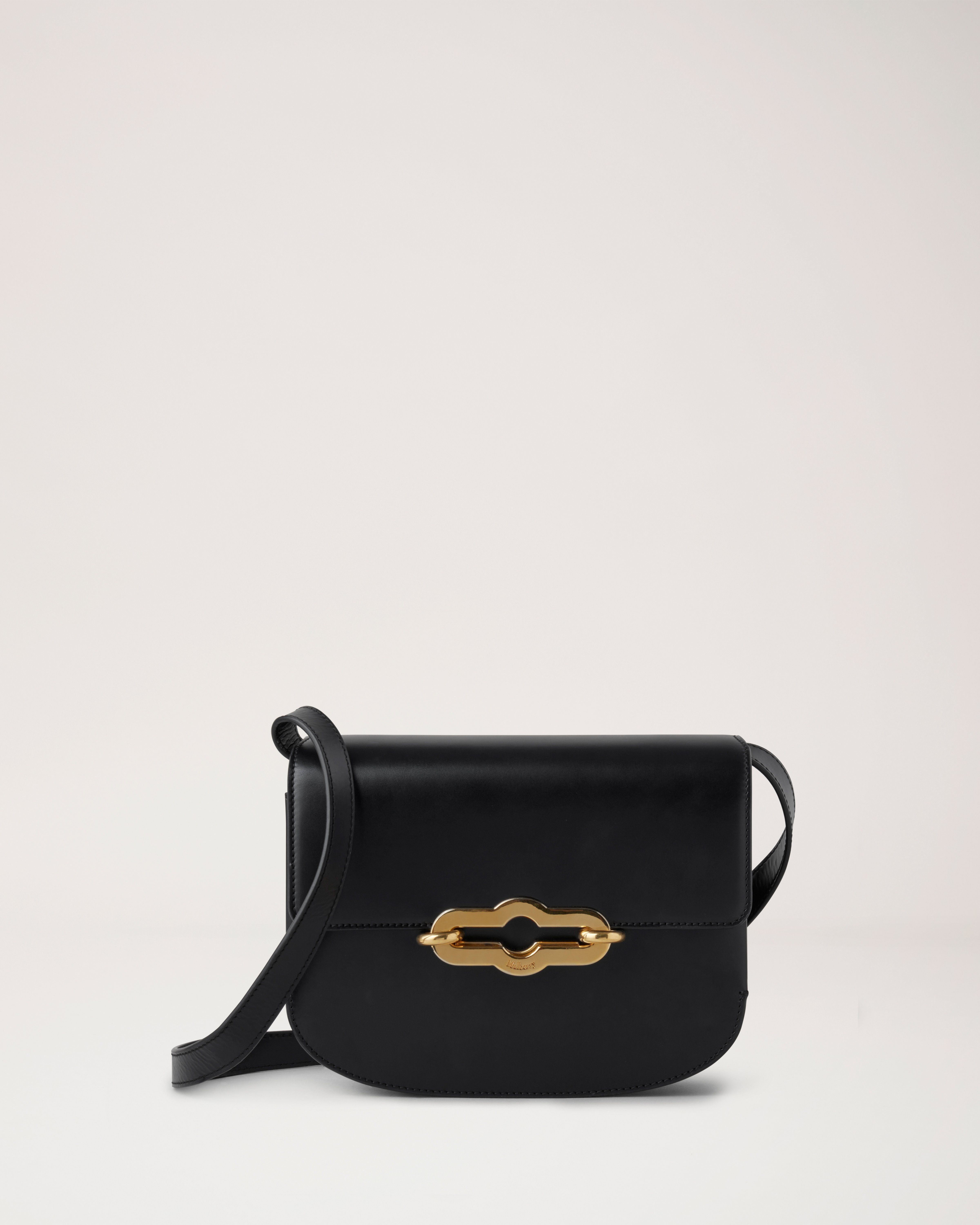 Mulberry Clutch/purse/ over the shoulder bag Black Leather ref