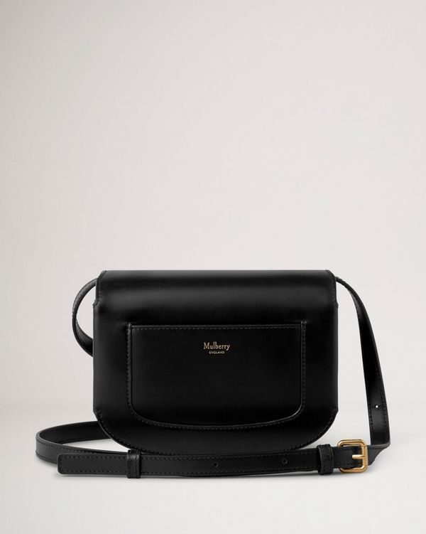 Small Pimlico Satchel Black Brass Super Lux Calf Women