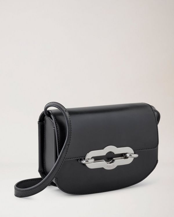 Mulberry | Small Pimlico Satchel | Black & Silver Super Lux Calf
