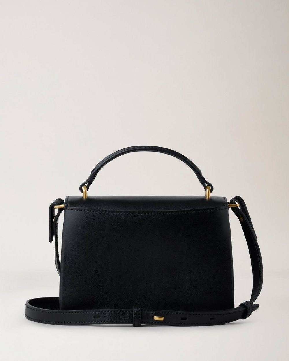Small Lana Top handle | Black High Gloss Leather | Women | Mulberry