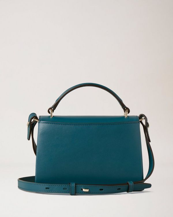 Small Lana Top Handle | Titanium Blue High Gloss Leather | Lana | Mulberry