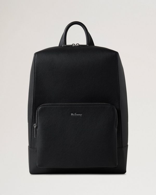 Farringdon Backpack Black Small Pebble Grain Women Mulberry