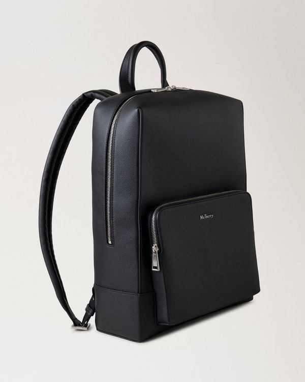 Farringdon Backpack Black Small Pebble Grain Women Mulberry