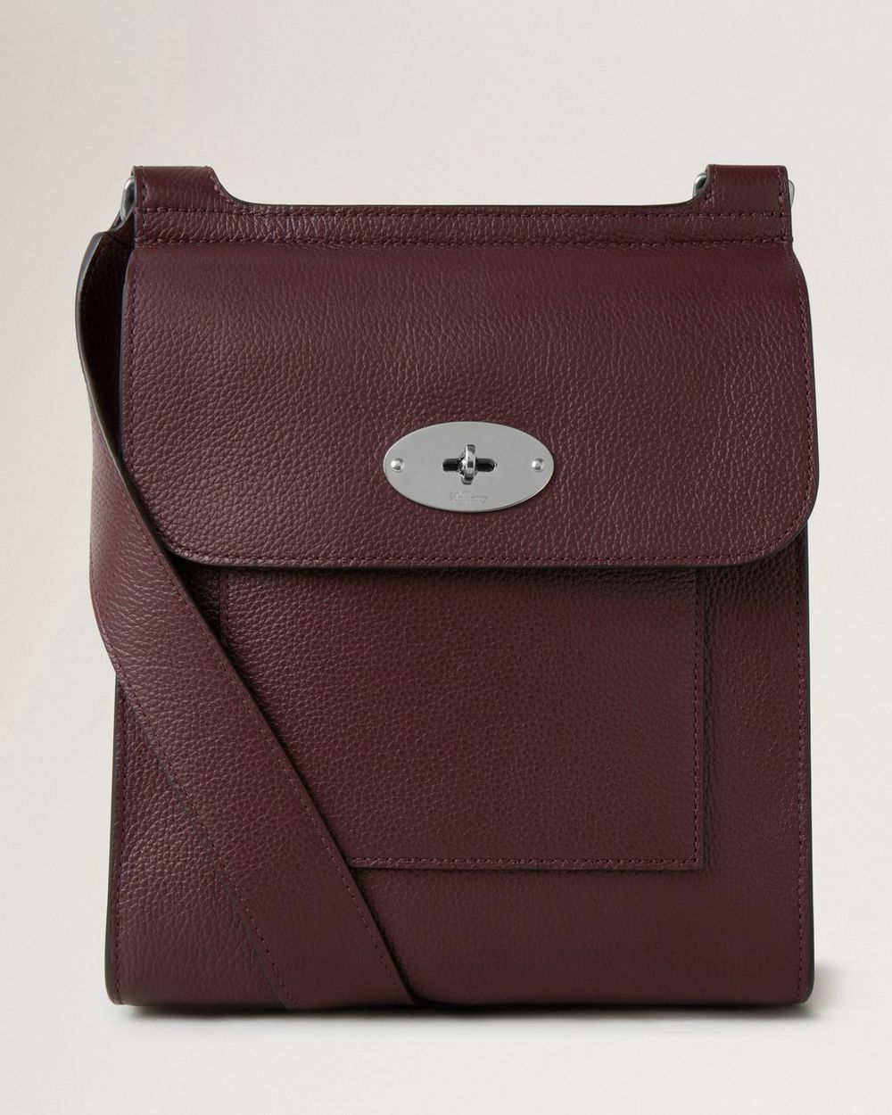 MULBERRY Leathershoulder bag with logo Black Cherry MULBERRY Leathershoulder bag with logo Black Cherry