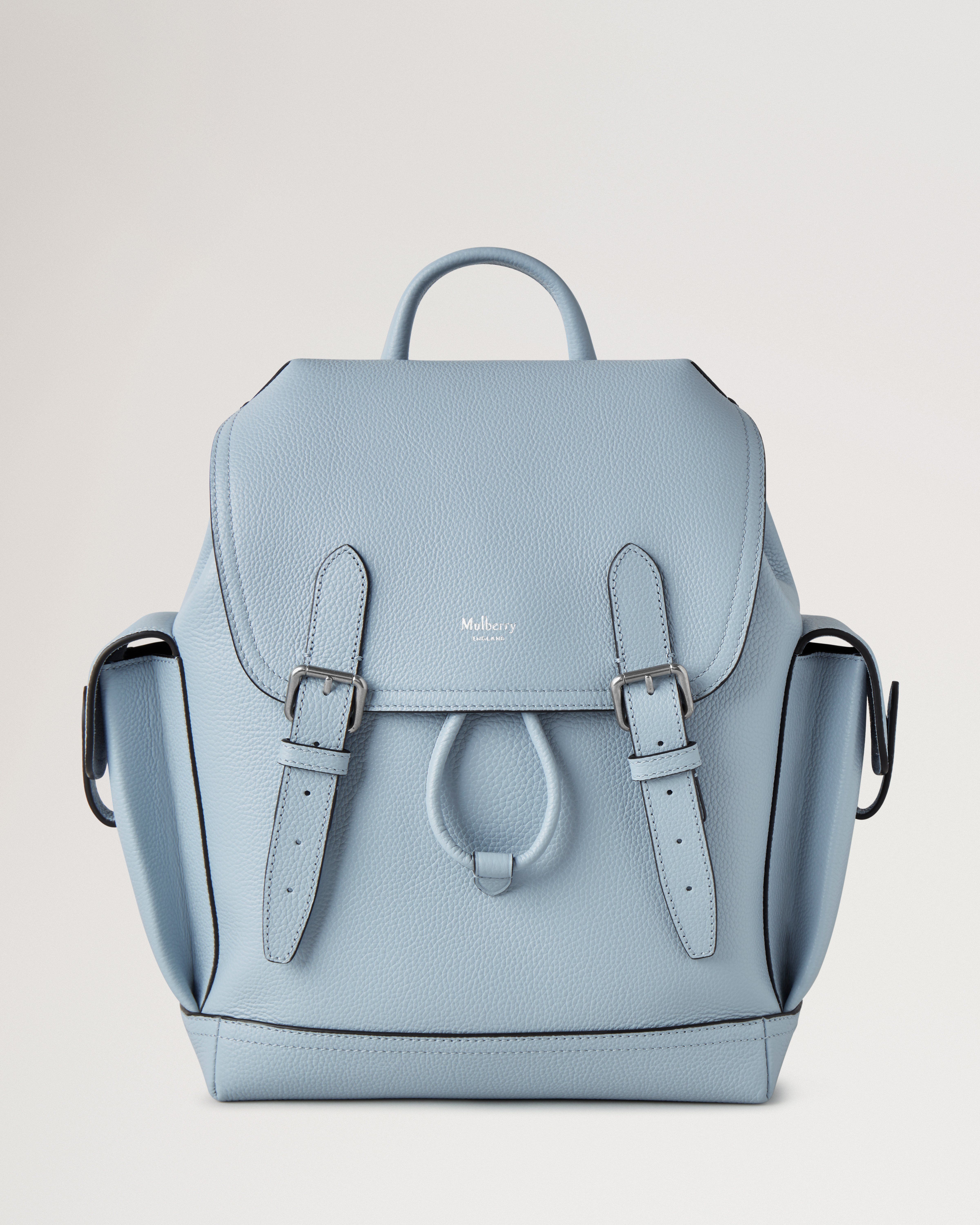 Mini Heritage Backpack | Poplin Blue Small Classic Grain | Men | Mulberry