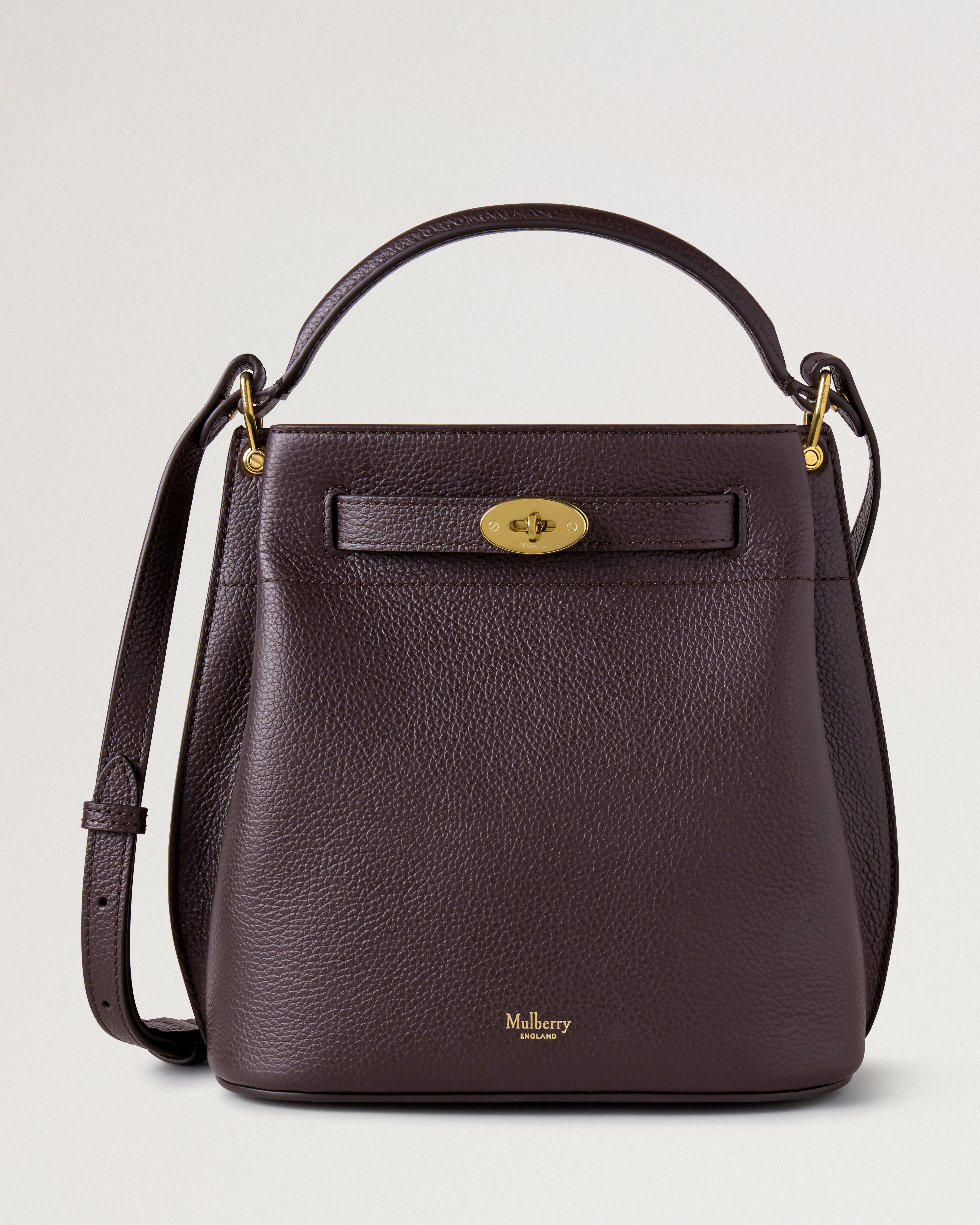 Mulberry | Islington Bucket | Ebony Small Classic Grain | Women