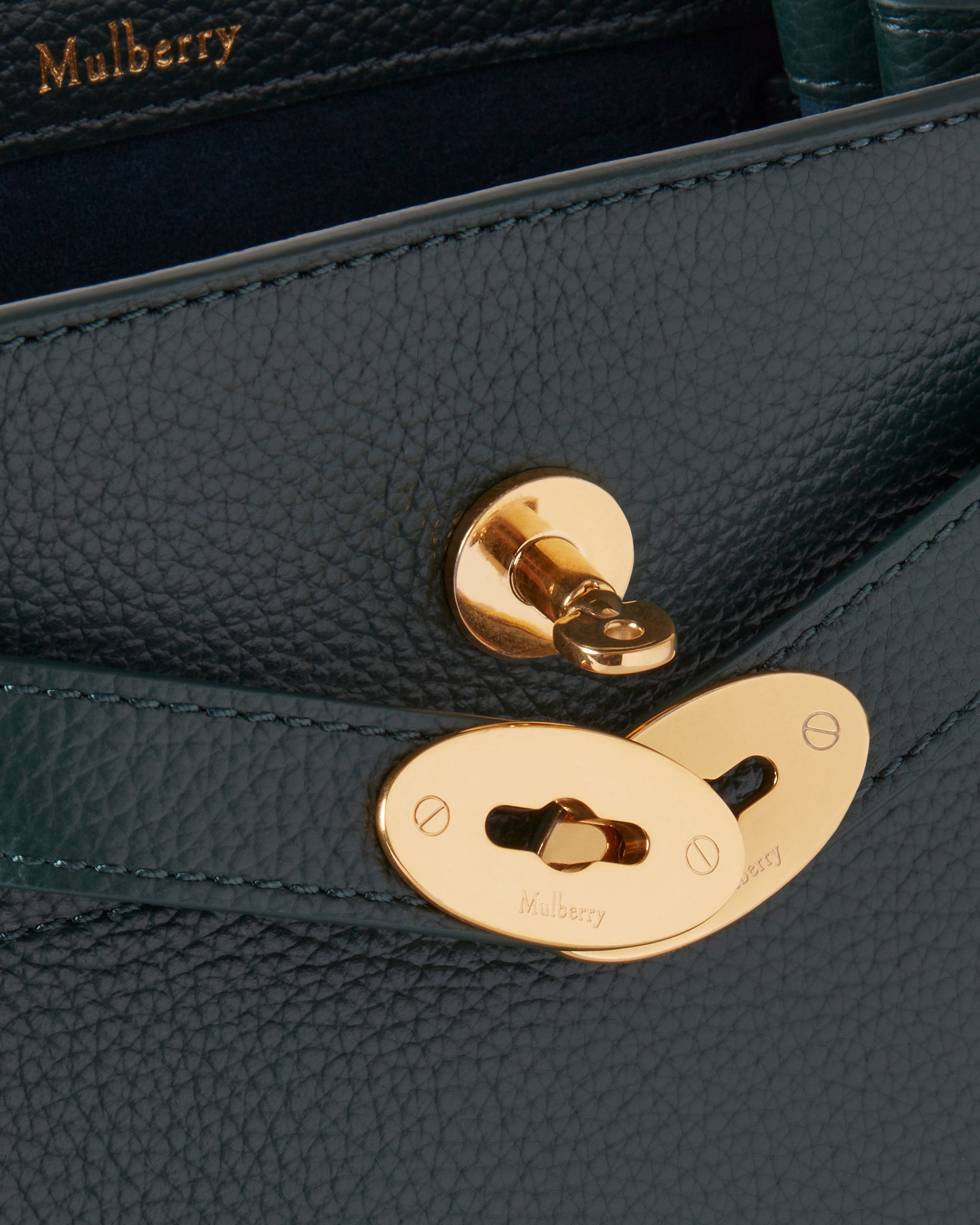 Mulberry | Islington Bucket | Mulberry Green Small Classic Grain