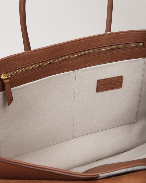 Mulberry x Eleventy Piccadilly | Chestnut & Grey Melange Mulberry x Eleventy Piccadilly | Chestnut & Grey Melange