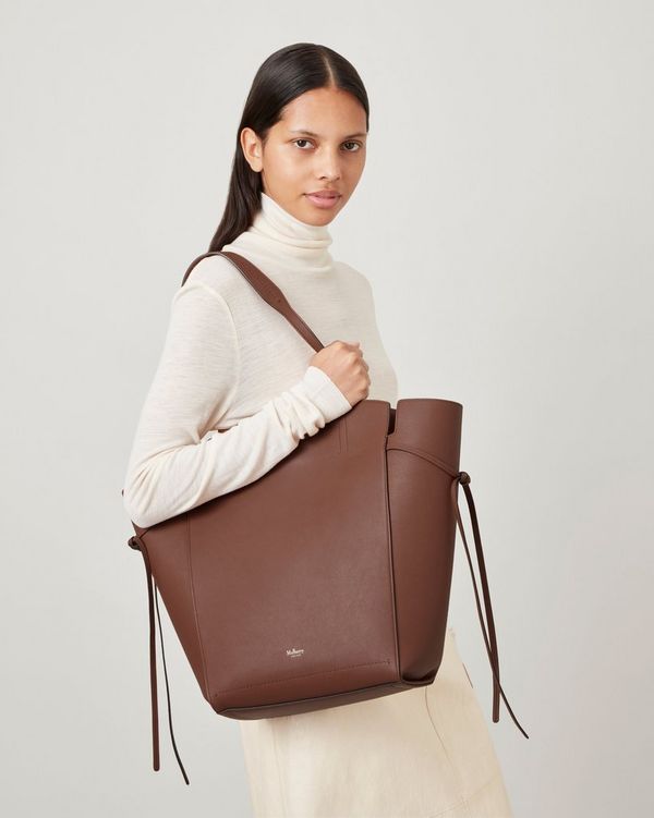 Mulberry | Clovelly Tote | Bright Oak Micro Classic Grain