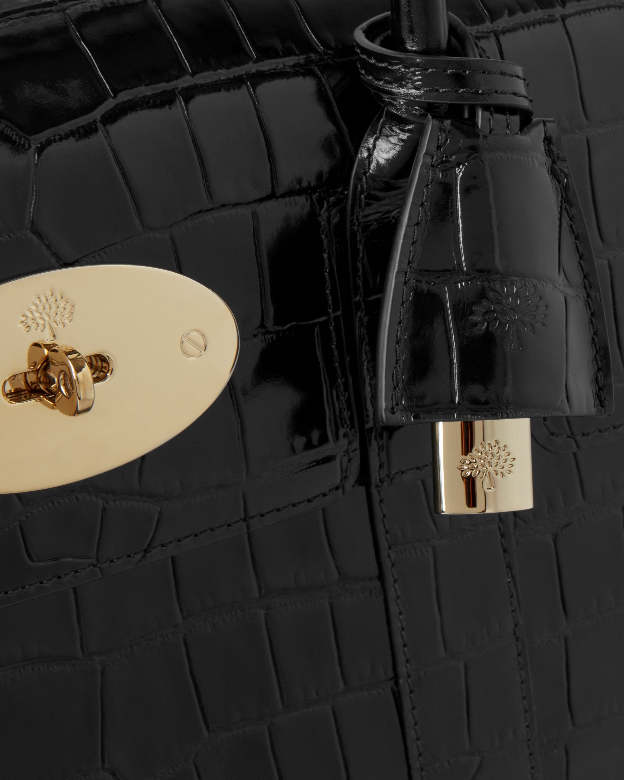 Mulberry | ベイズウォーター | ブラック シャイニー スモール Mulberry | ベイズウォーター | ブラック シャイニー スモール