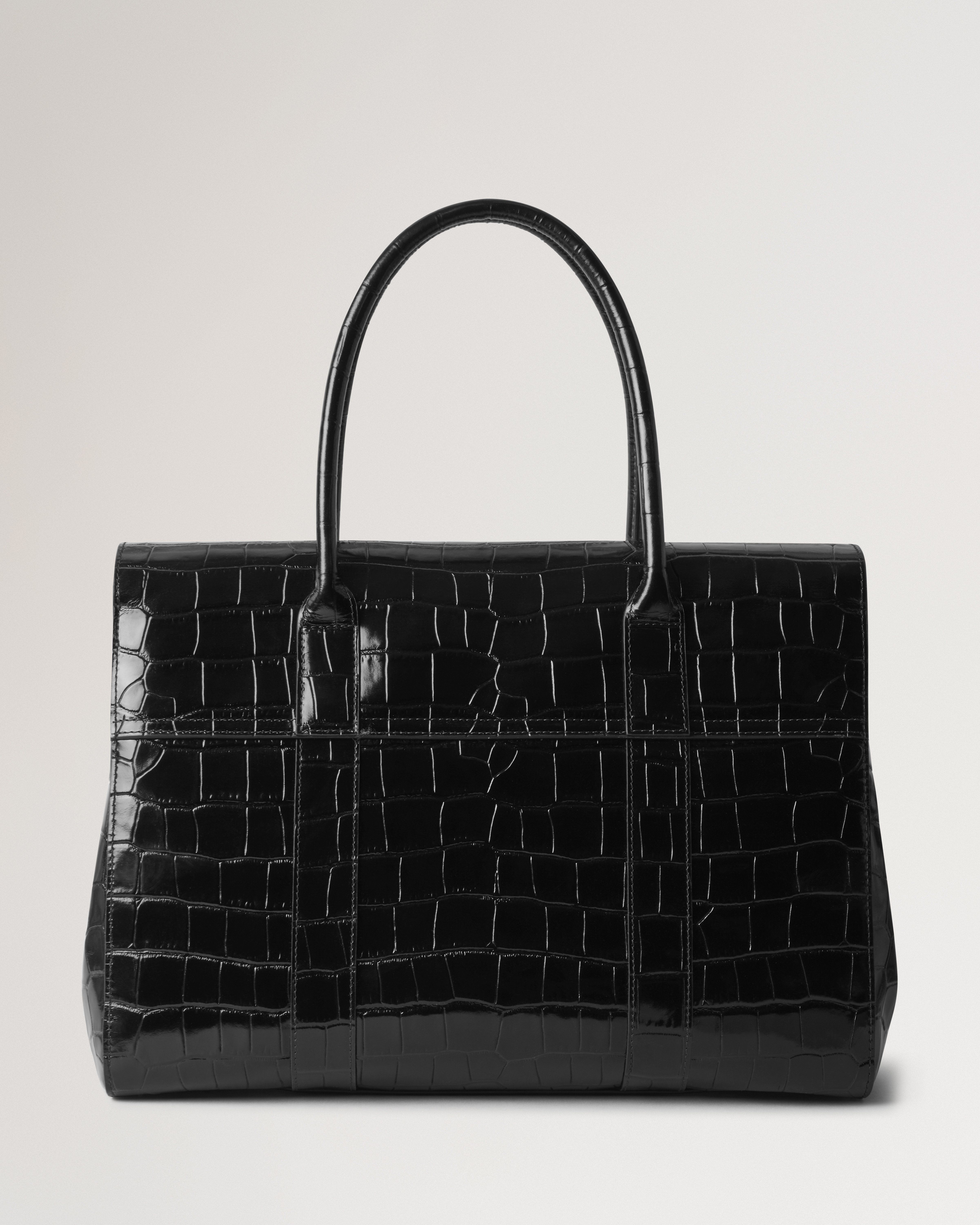 Mulberry bayswater croc black sale