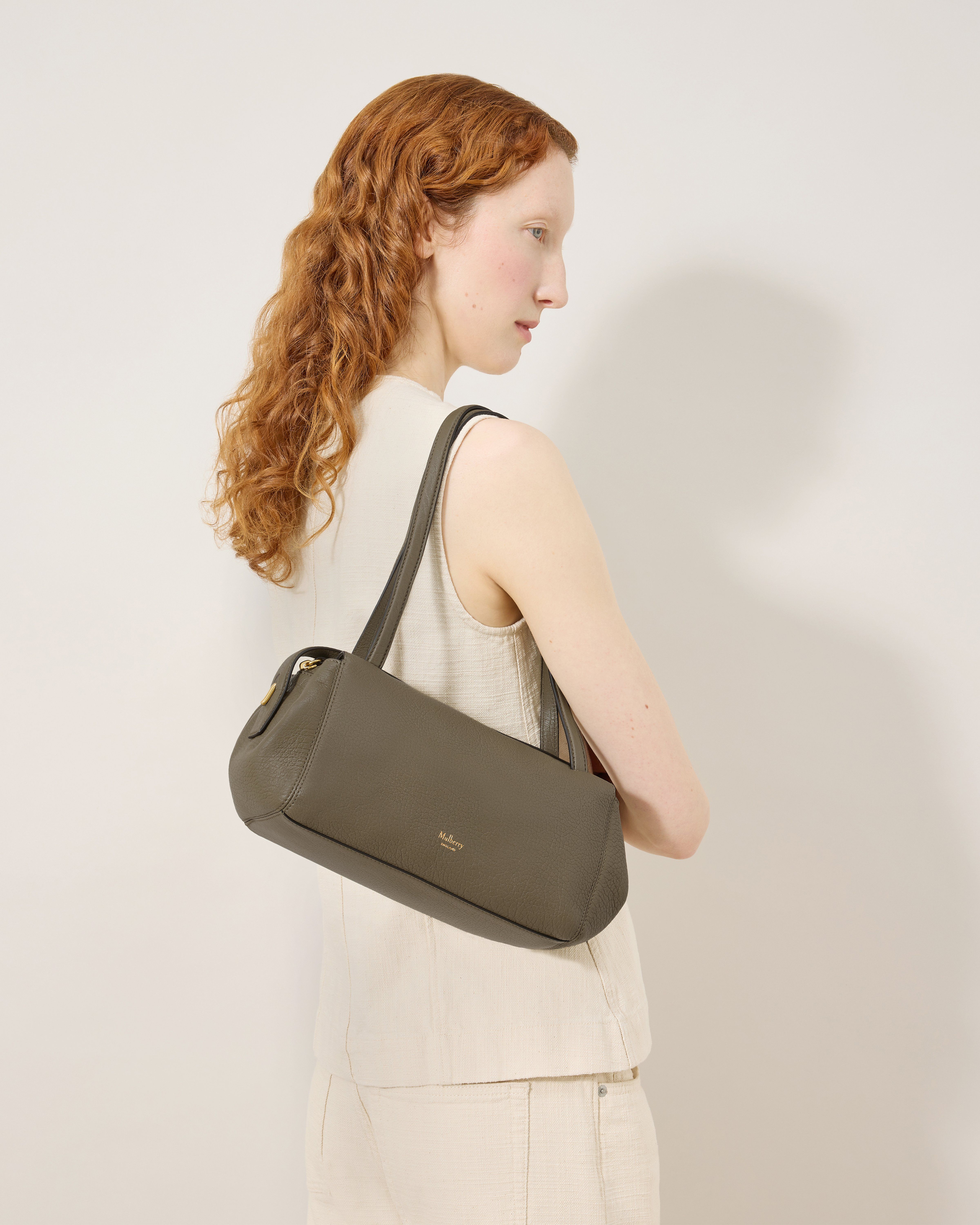Mulberry | メドウ スモール ショルダーバッグ | リネングリーン
