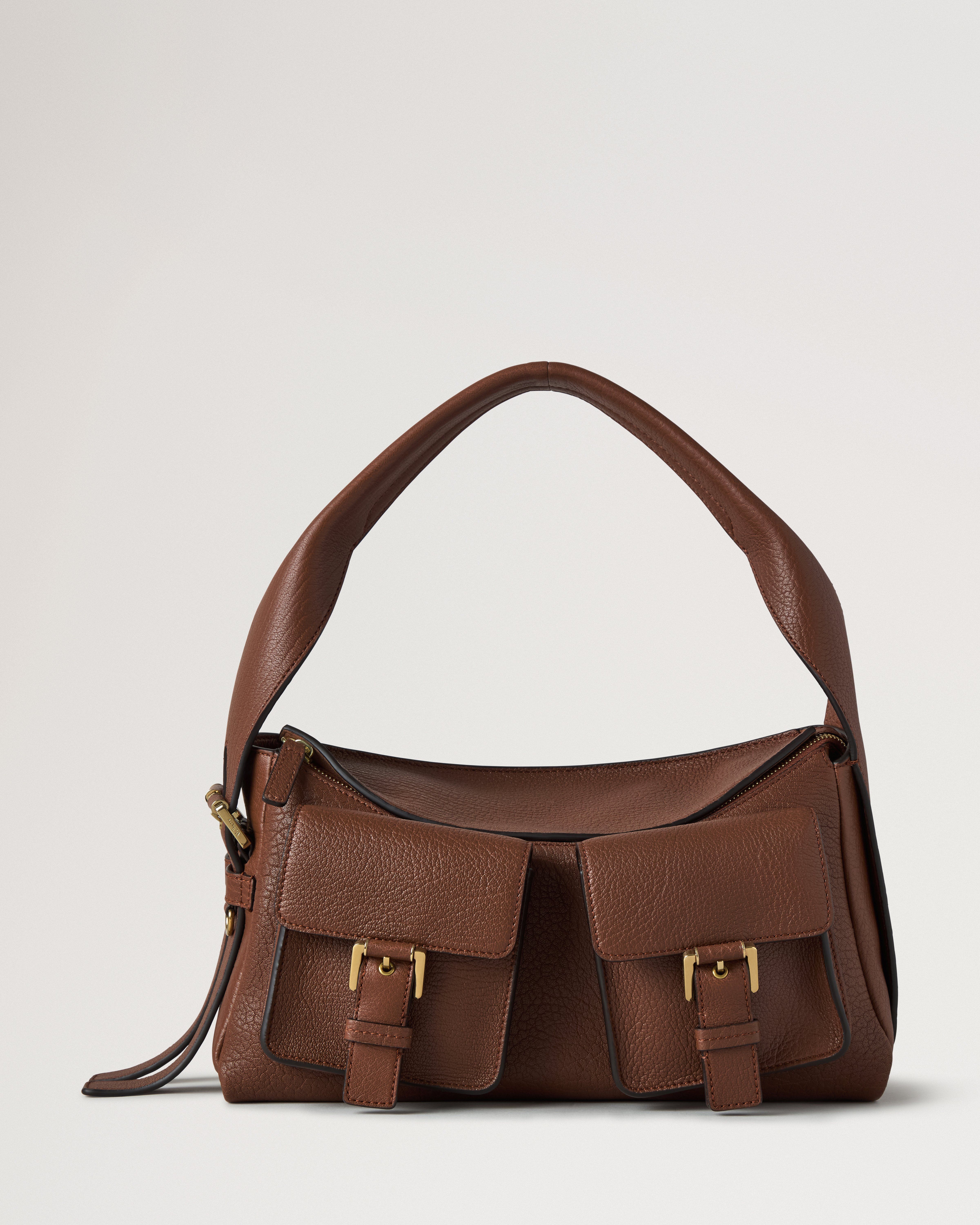 Mulberry | Maggie Shoulder Bag | Bright Oak Natural Grain