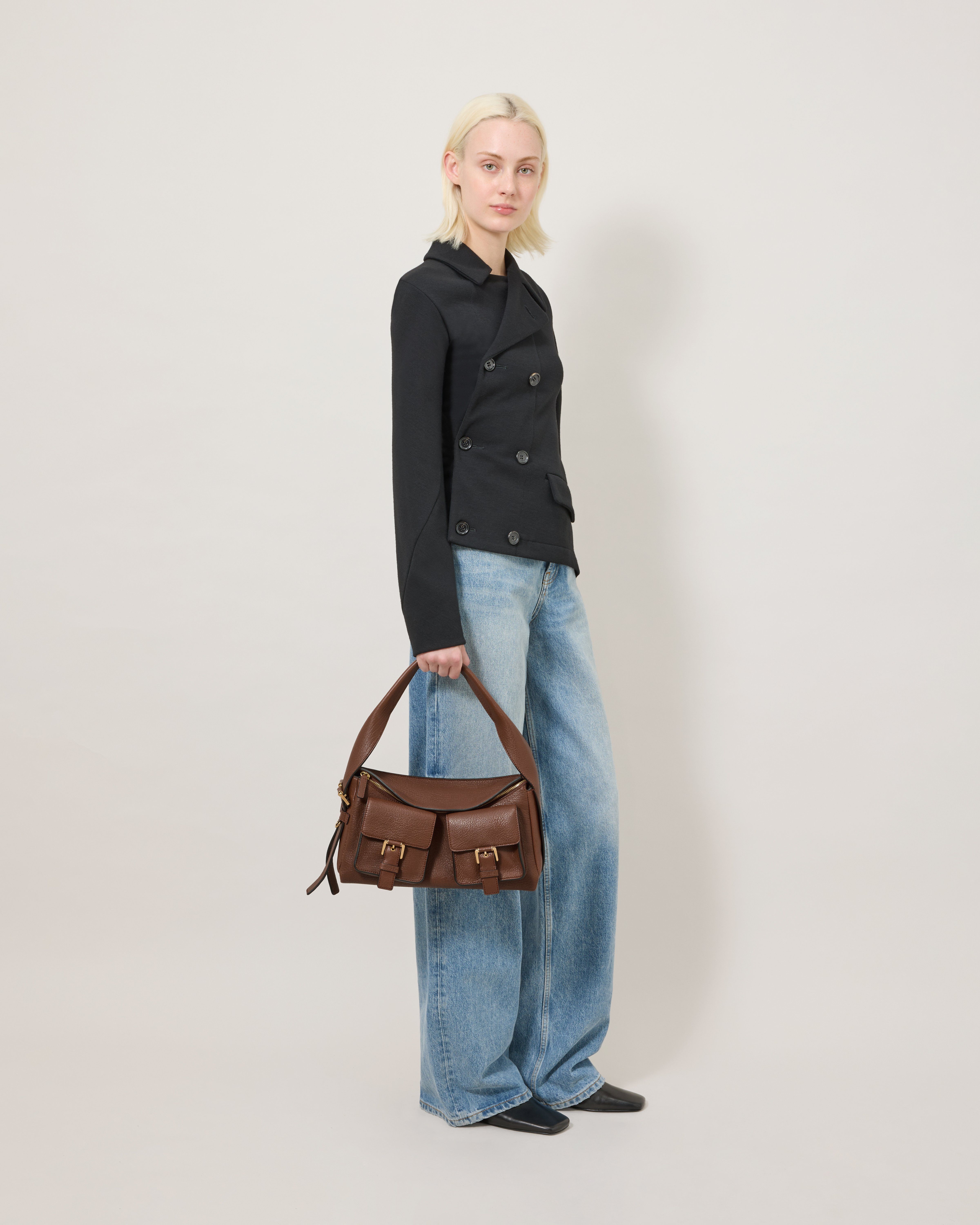 Mulberry | Maggie Shoulder Bag | Bright Oak Natural Grain