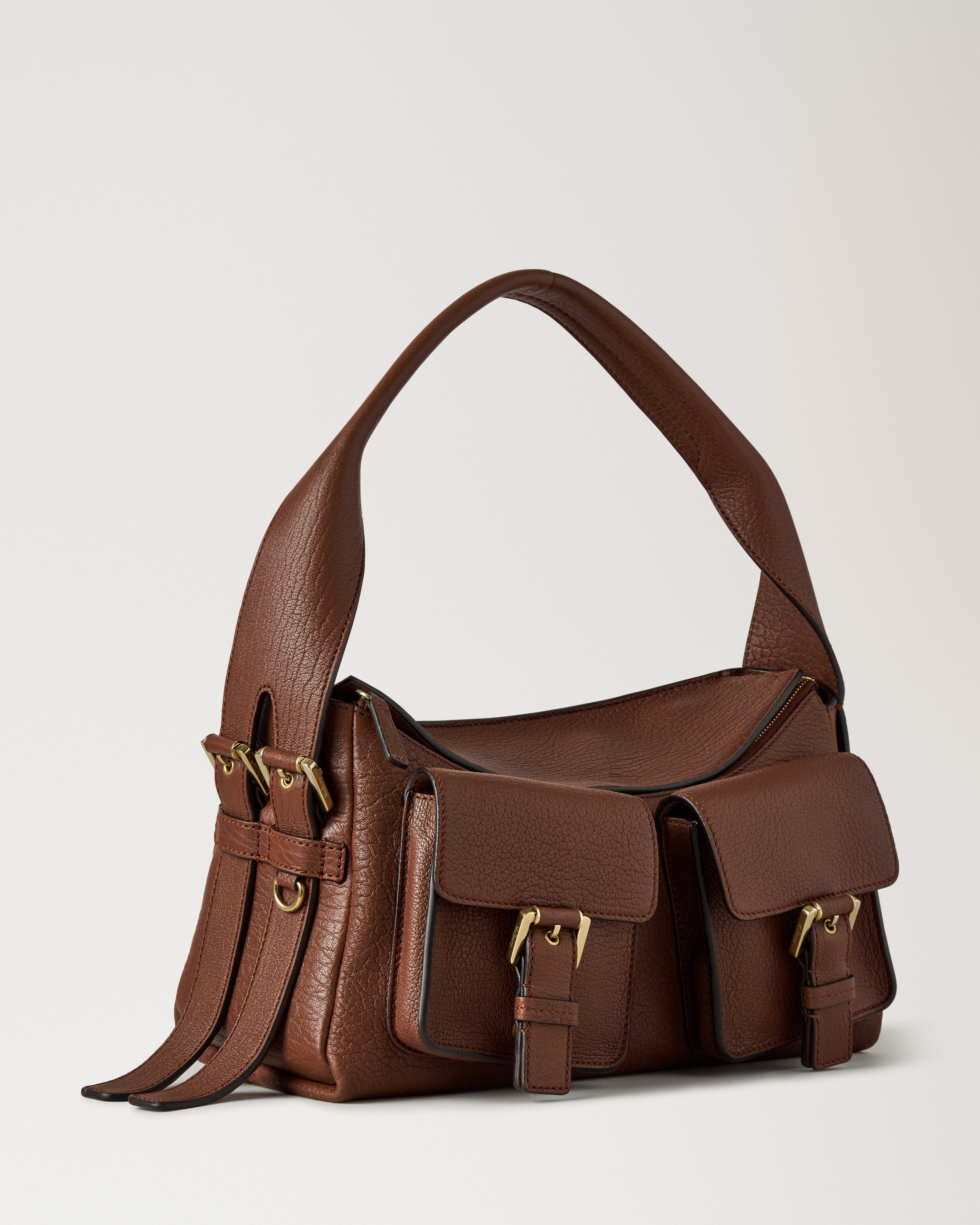 Mulberry | Maggie Shoulder Bag | Bright Oak Natural Grain