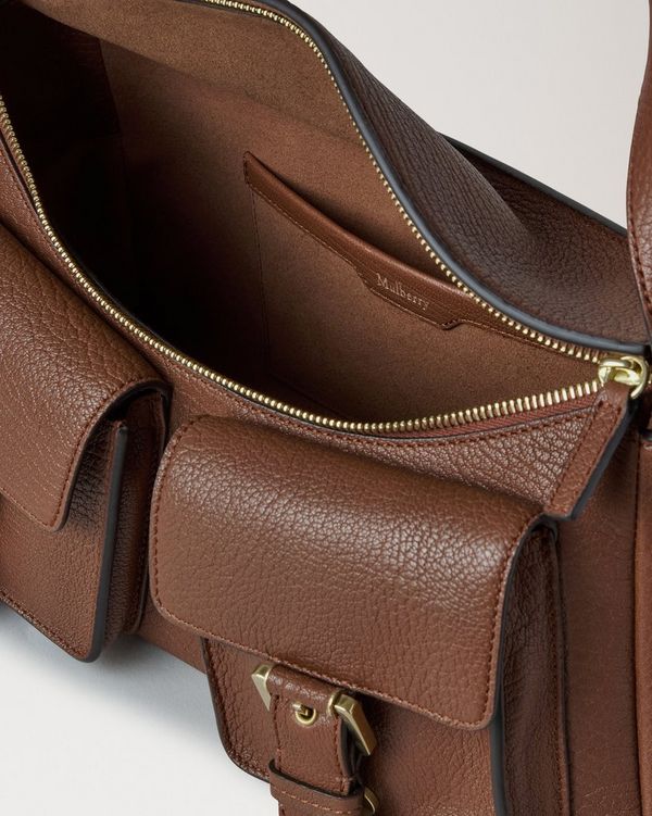 Mulberry | Maggie Shoulder Bag | Bright Oak Natural Grain
