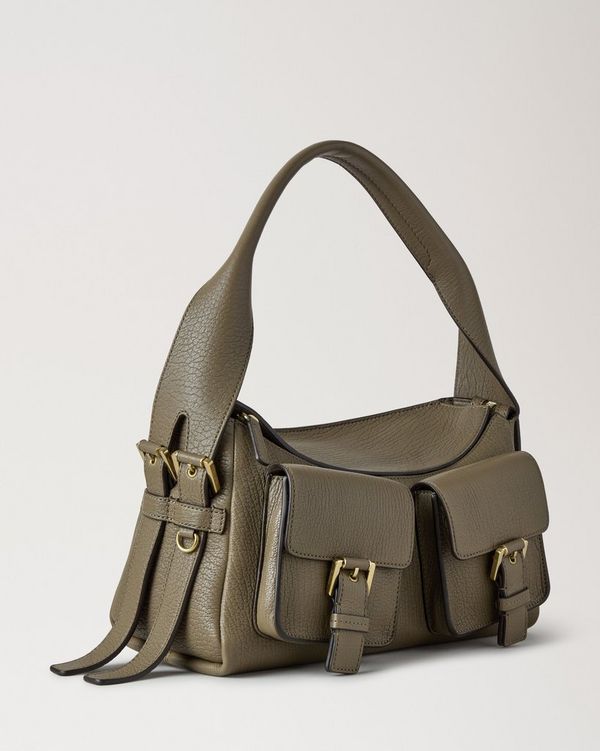 今季ブランド Mulberry | マギー ショルダーバッグ | リネングリーン バッグ